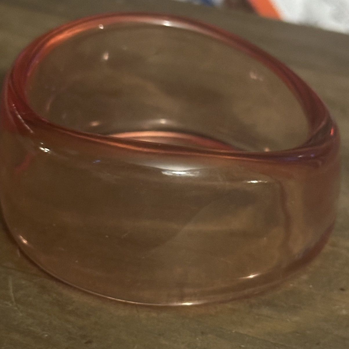 Vintage Vintage chunky clear pink lucite bangle bracelet Size ONE SIZE - 3 Thumbnail
