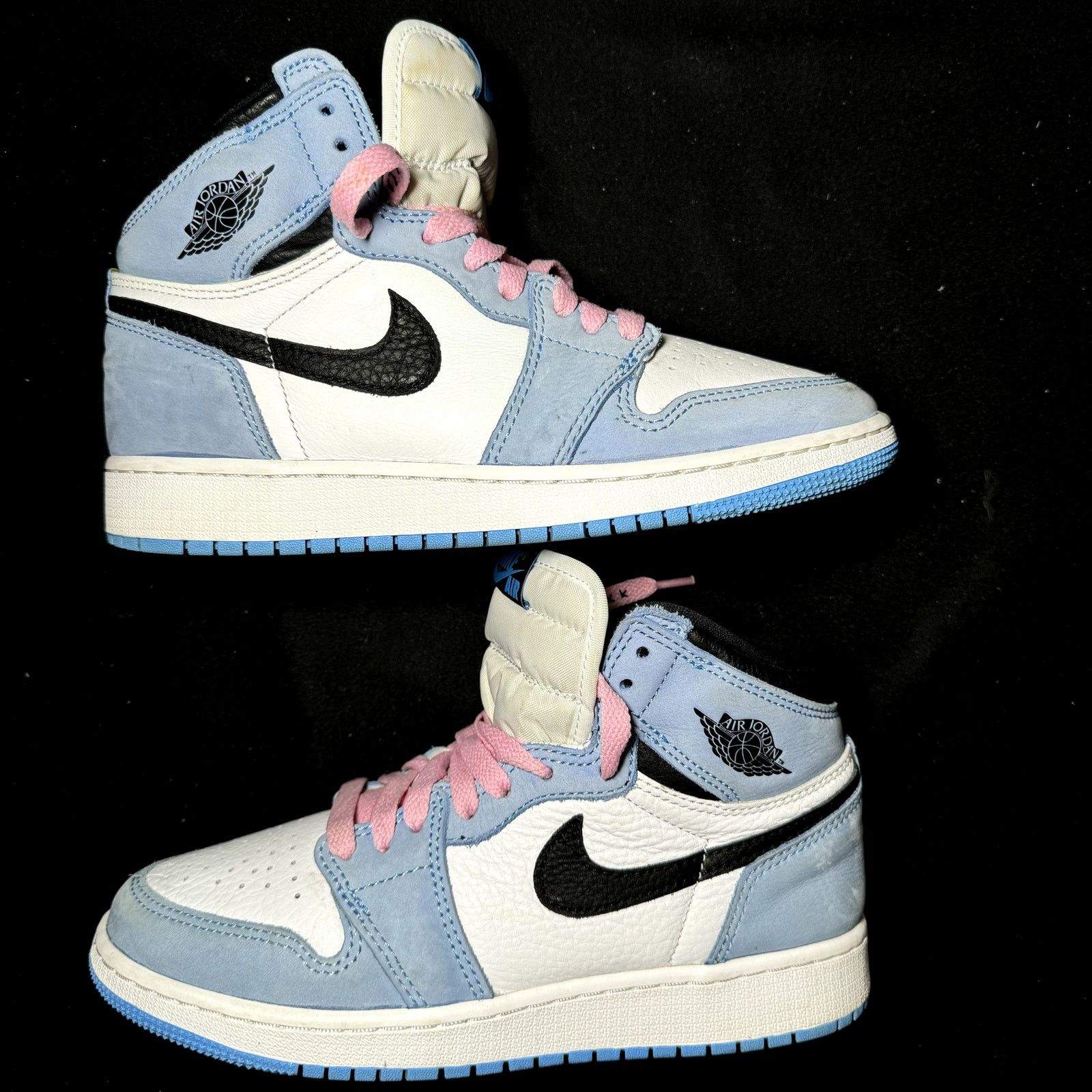 Jordan Brand × Nike Size 5.5 Nike Air Jordan 1 Retro High OG GS University Blue Size US 5.5 / EU 38 - 2 Thumbnail