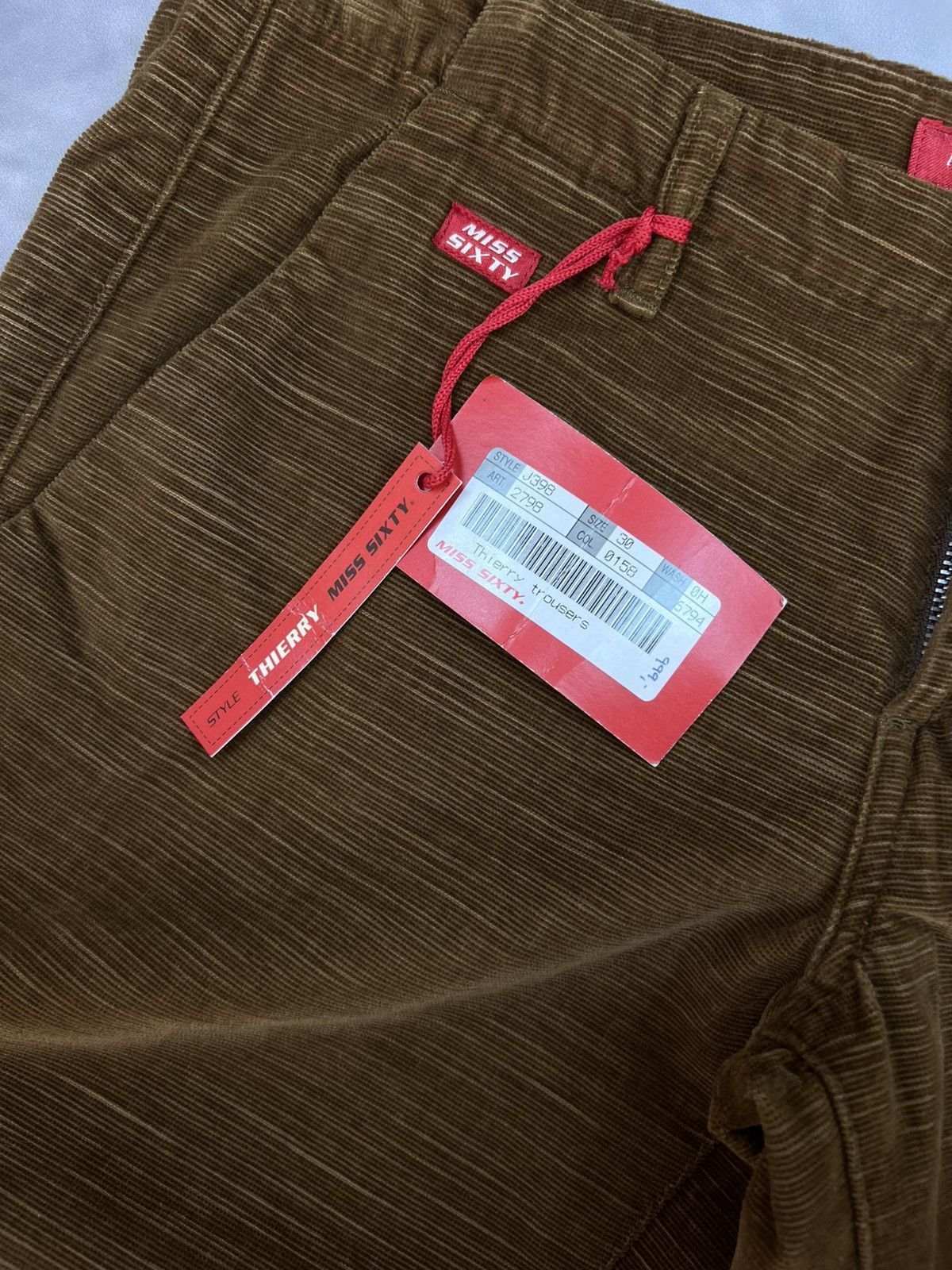 Miss Sixty NWT Miss Sixty Thierry Horizontal Corduroy Flares Sz 30 Y2K Size 30" / US 8 / IT 44 - 8 Thumbnail