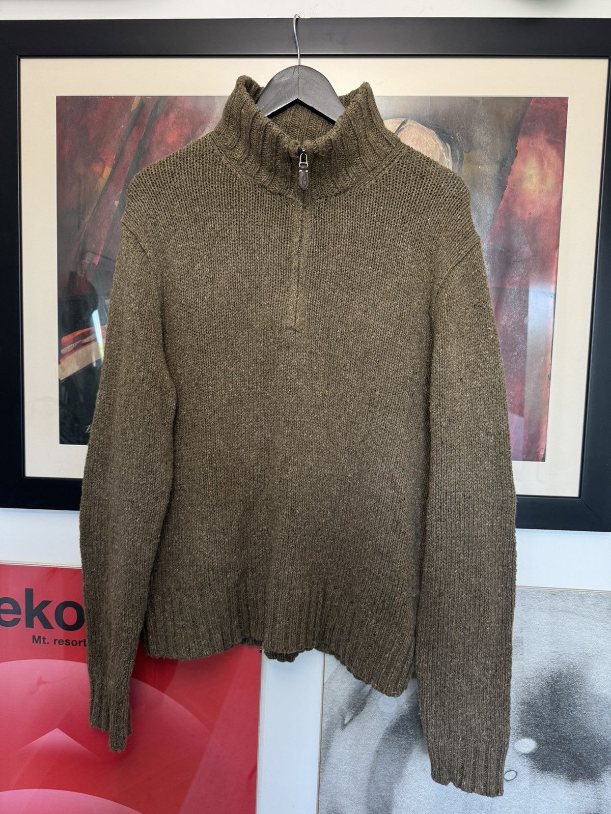 Polo Ralph Lauren Vintage 90s Polo Ralph Lauren 1/4 Zip Sweater Knitwear Rare Size US L / EU 52-54 / 3 - 2 Thumbnail