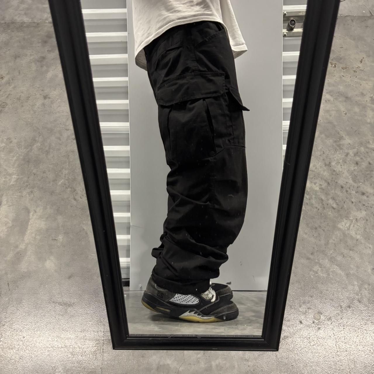 Japanese Brand × Vintage Crazy Vintage Y2K/2000s Black Streetwear Workwear Skater Cargo Pants! Size US 38 / EU 54 - 2 Thumbnail