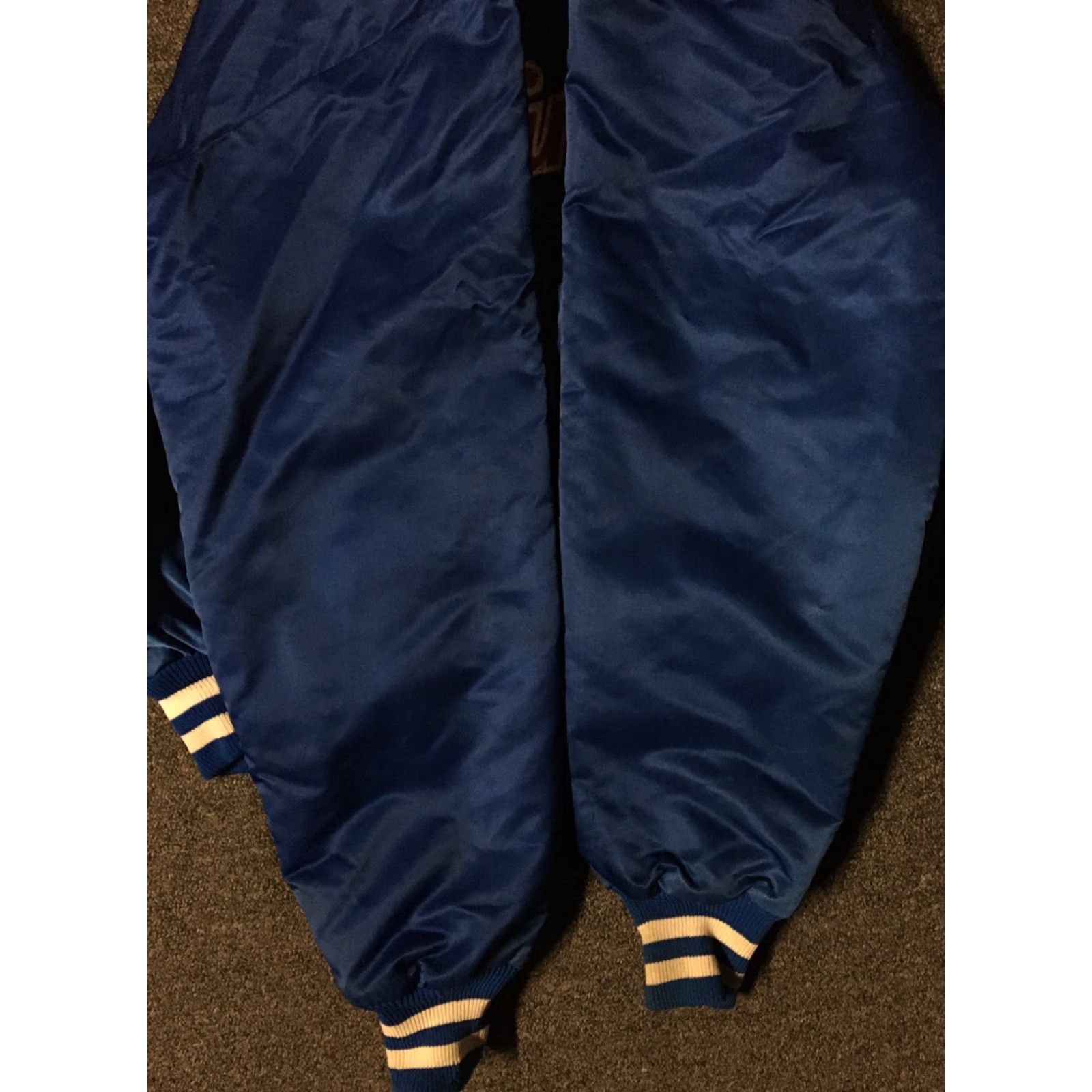 Vintage Vtg 80s Leffingwell School Satin Varsity Jacket L USA Track Football Grunge 70s Size US L / EU 52-54 / 3 - 5 Thumbnail