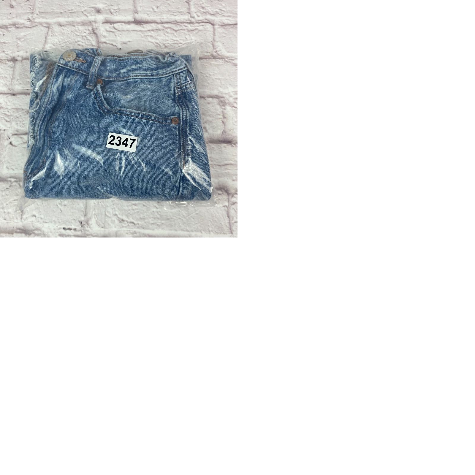 American Eagle Outfitters American Eagle Womens Baggy Jeans High Rise Straight Leg Distressed Ripped Sz 6 Size 28" / US 6 / IT 42 - 10 Thumbnail