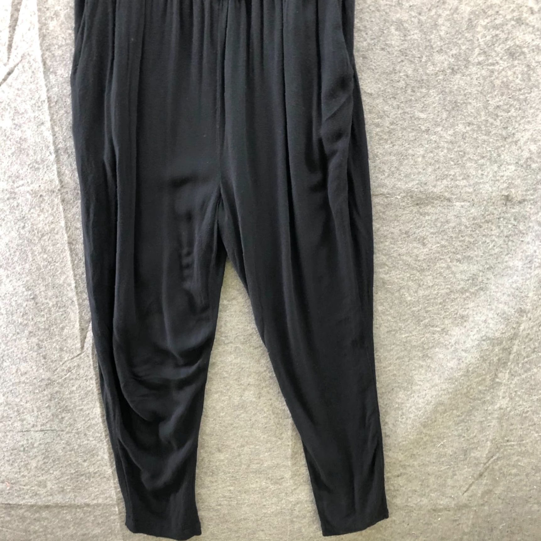 Zara Zara Black Sleeveless Jumpsuit Womens XS V-Neck Surplice Tapered Leg Crepe Casual Size 26" / US 2 / IT 38 - 4 Thumbnail