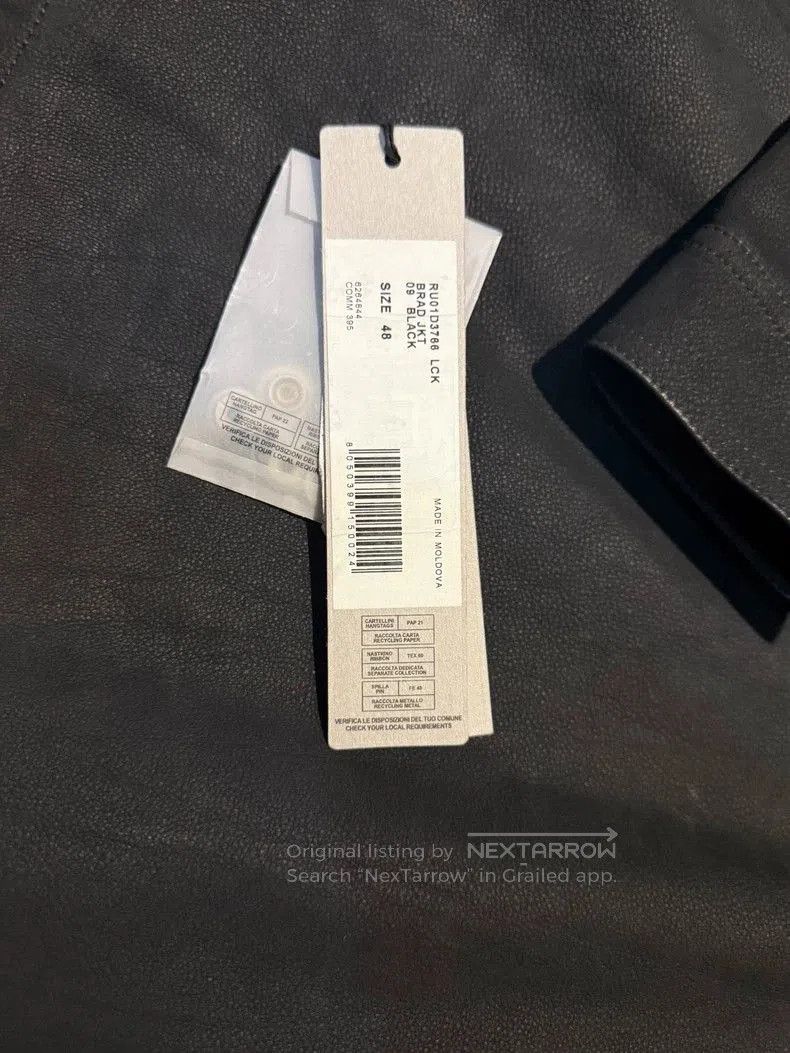 Rick Owens RICK OWENS SS24 LIDO BRAD Leather Jacket. Size US S / EU 44-46 / 1 - 3 Thumbnail