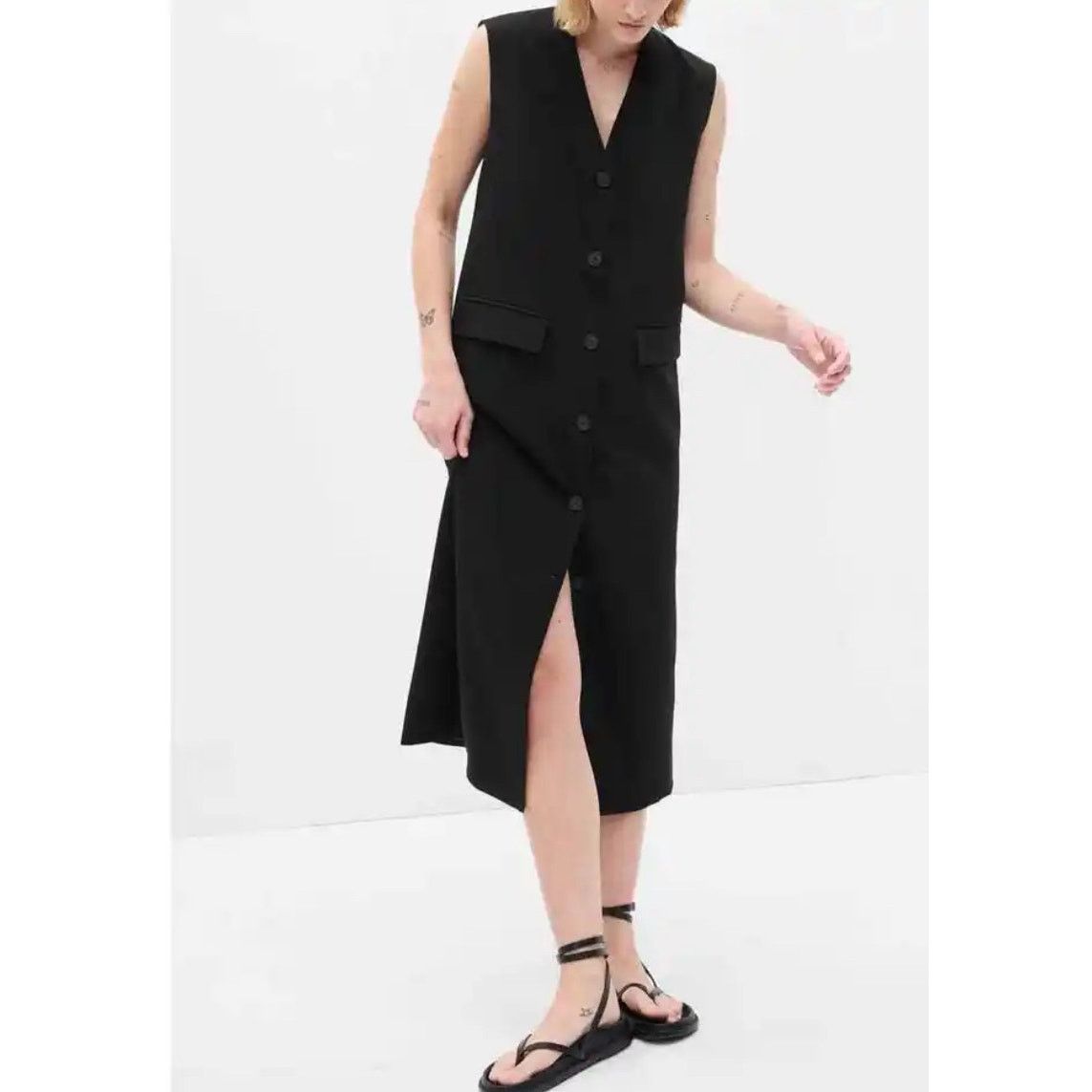 Gap Gap women - LONG OVERSIZED TAILORED VEST / S / black/ NWOT Size S / US 4 / IT 40 - 1 Thumbnail