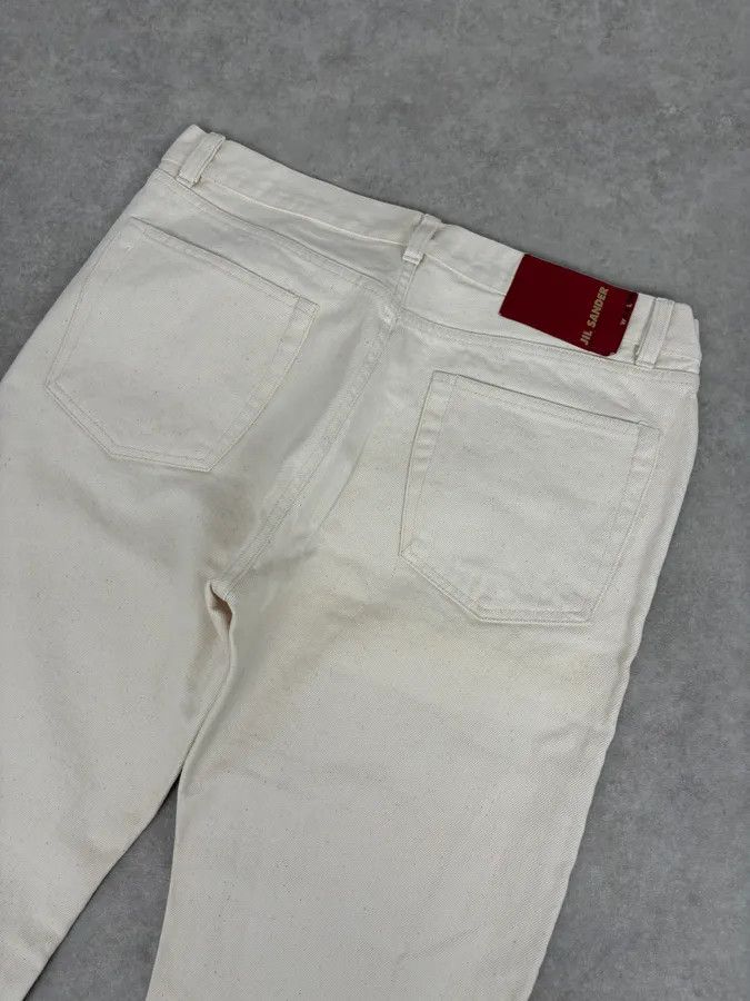 Jil Sander 2010s Jil Sander Creamy Beige Straight Denim Jeans Size US 34 / EU 50 - 7 Thumbnail