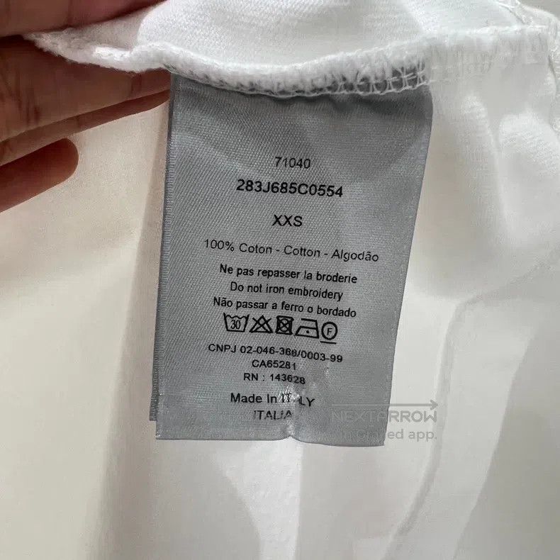 Dior Dior White logo embroidered short sleeves Size XXS / US 00 / IT 34 - 4 Thumbnail