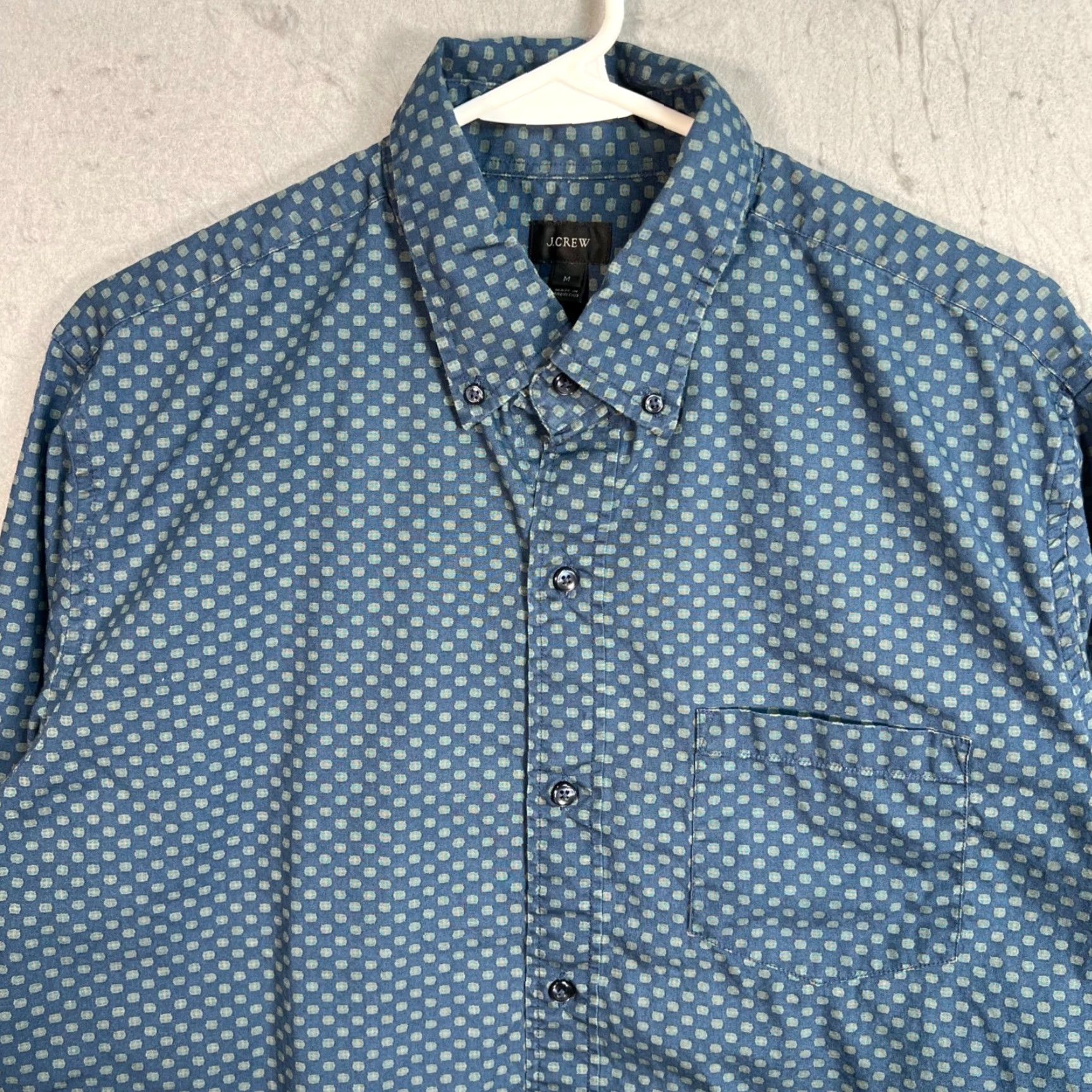 J.Crew J.CREW Mens Blue Check Button Down Shirt Medium Slim Fit Casual Size US M / EU 48-50 / 2 - 4 Thumbnail