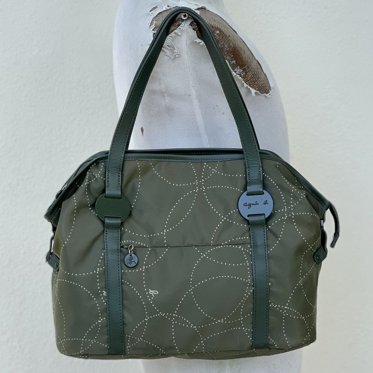 Designer × Japanese Brand × agnes b. 🔥 RARE GREEN ARMY AGNES B. TOTE BAG Size ONE SIZE - 2 Thumbnail