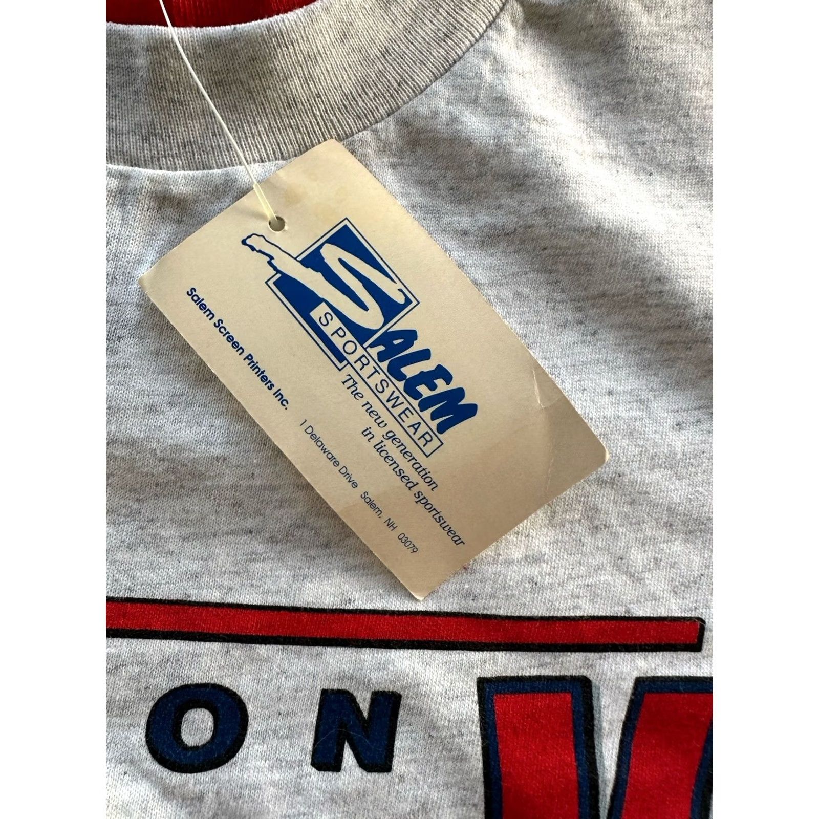 MLB VINTAGE Salem MLB Tee Shirt - Boston Red Sox 1991 Single Stitch - Men XL Gray Shirt Size US XL / EU 56 / 4 - 5 Thumbnail
