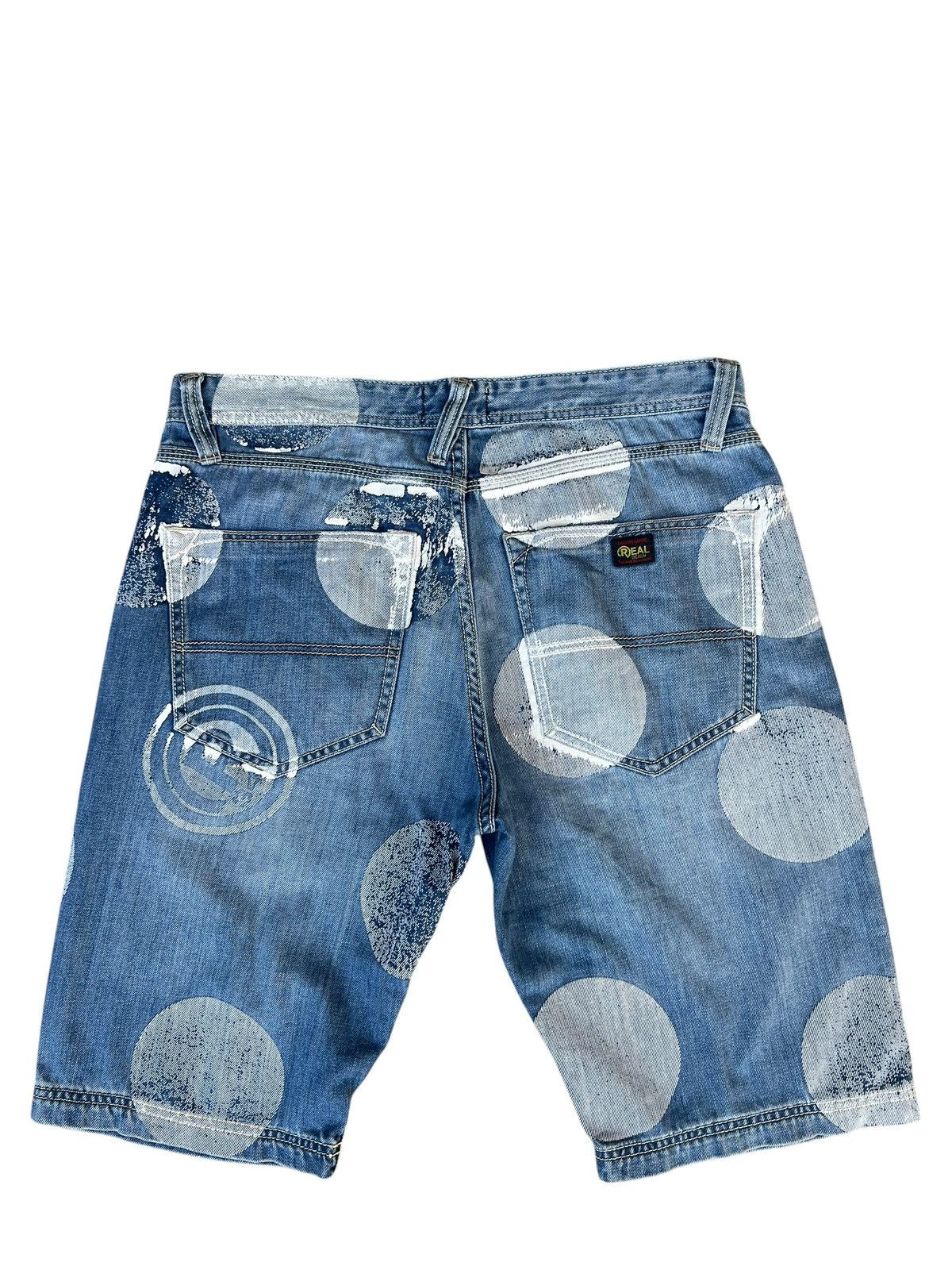 Vintage RealBVoice Japan Huge Dot Denim Short Pant Size US 34 / EU 50 - 14 Thumbnail