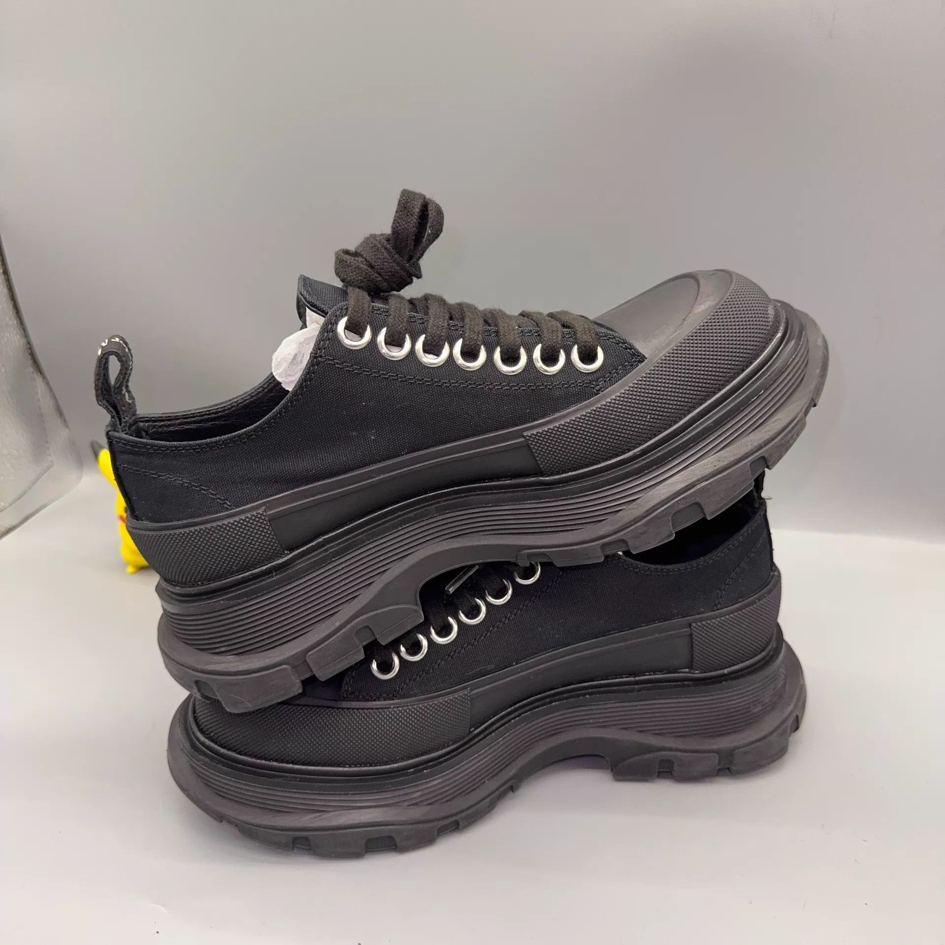 Alexander McQueen Alexander McQueen Tread Slick Printed Black Shoes Size US 5.5 / IT 35.5 - 6 Thumbnail