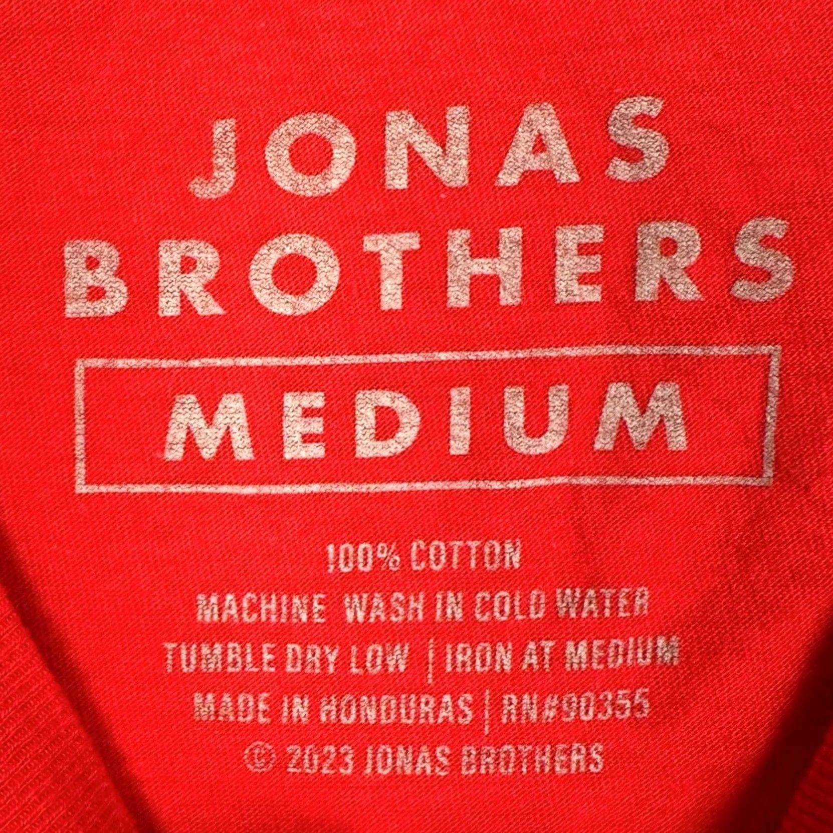 Vintage Jonas Brothers Mens Medium T-Shirt Graphic Print Red Christmas Crew Neck Short Sleeve Holiday Logo 2020s Size US M / EU 48-50 / 2 - 4 Thumbnail