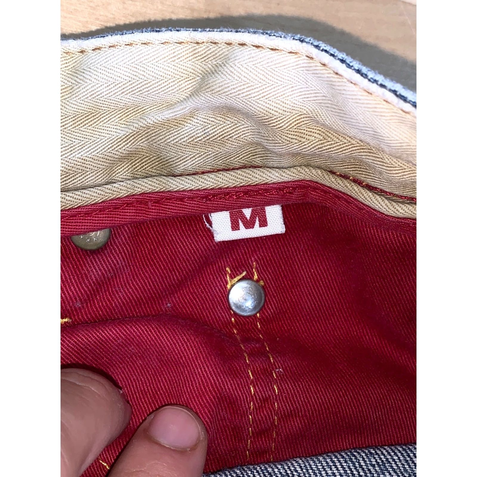 Denime Flash Report Denim Shorts Mens M Blue 5-Pocket Design Distressed Pockets Jorts Japanese Streetwear 12091 Size US 31 - 5 Thumbnail