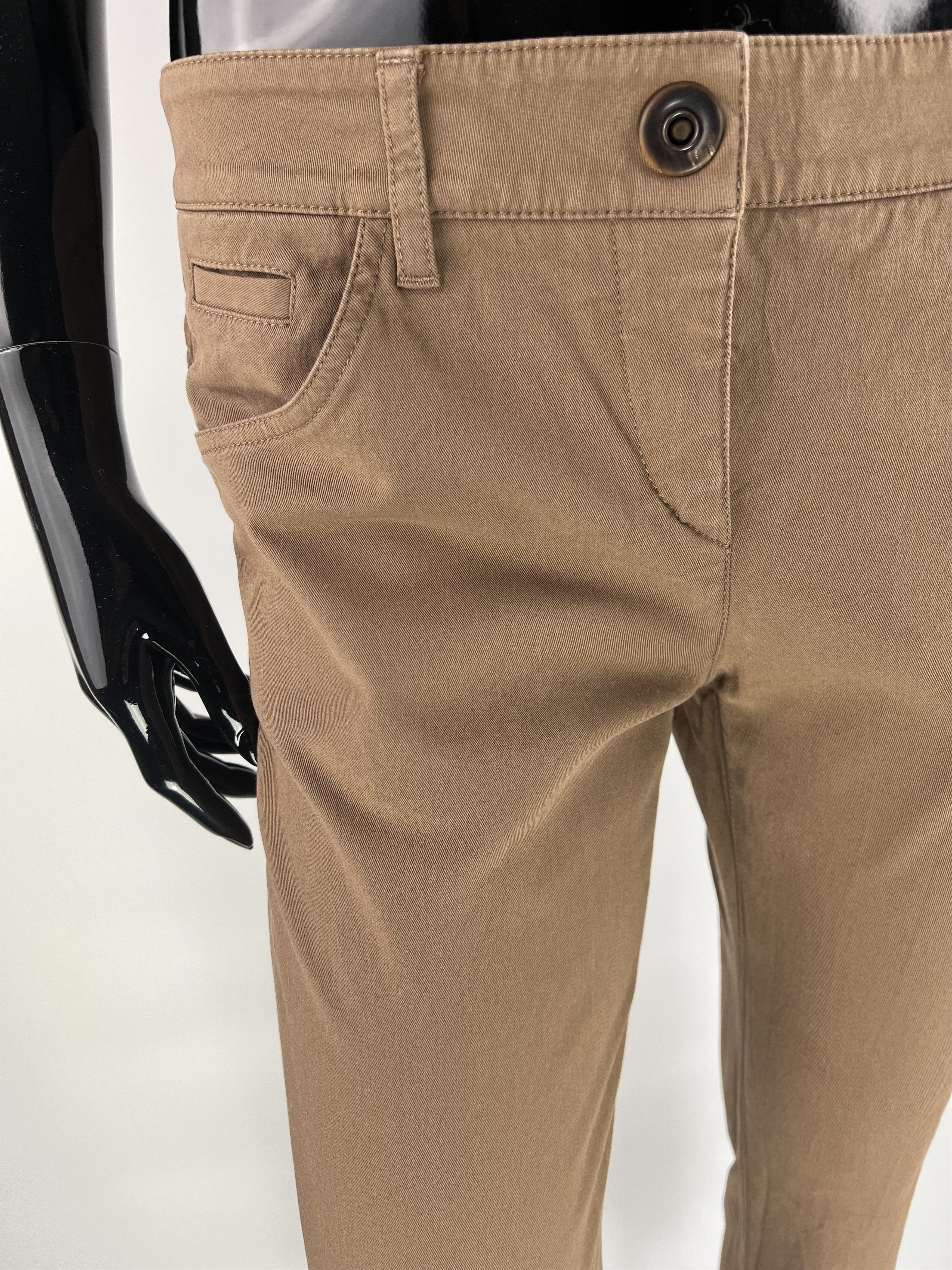 Brunello Cucinelli Brunello Cucinelli Brown Cotton Pants Size IT42 Size 28" / US 6 / IT 42 - 4 Thumbnail
