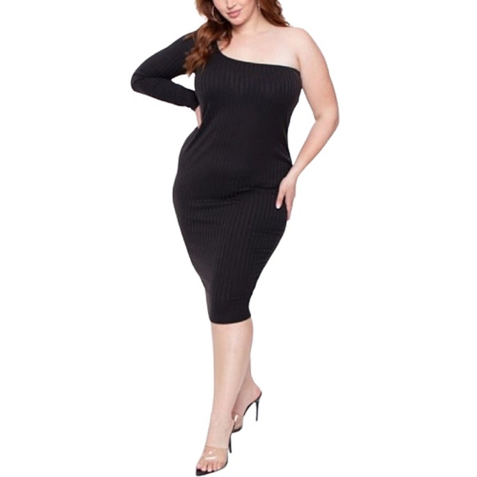 Other CURVYSENSE ☆ SEXY ☆ ONE SHOULDER LBD DRESS ☆ 3x ☆ NWT Size 3XL / US 20-22 - 2 Thumbnail