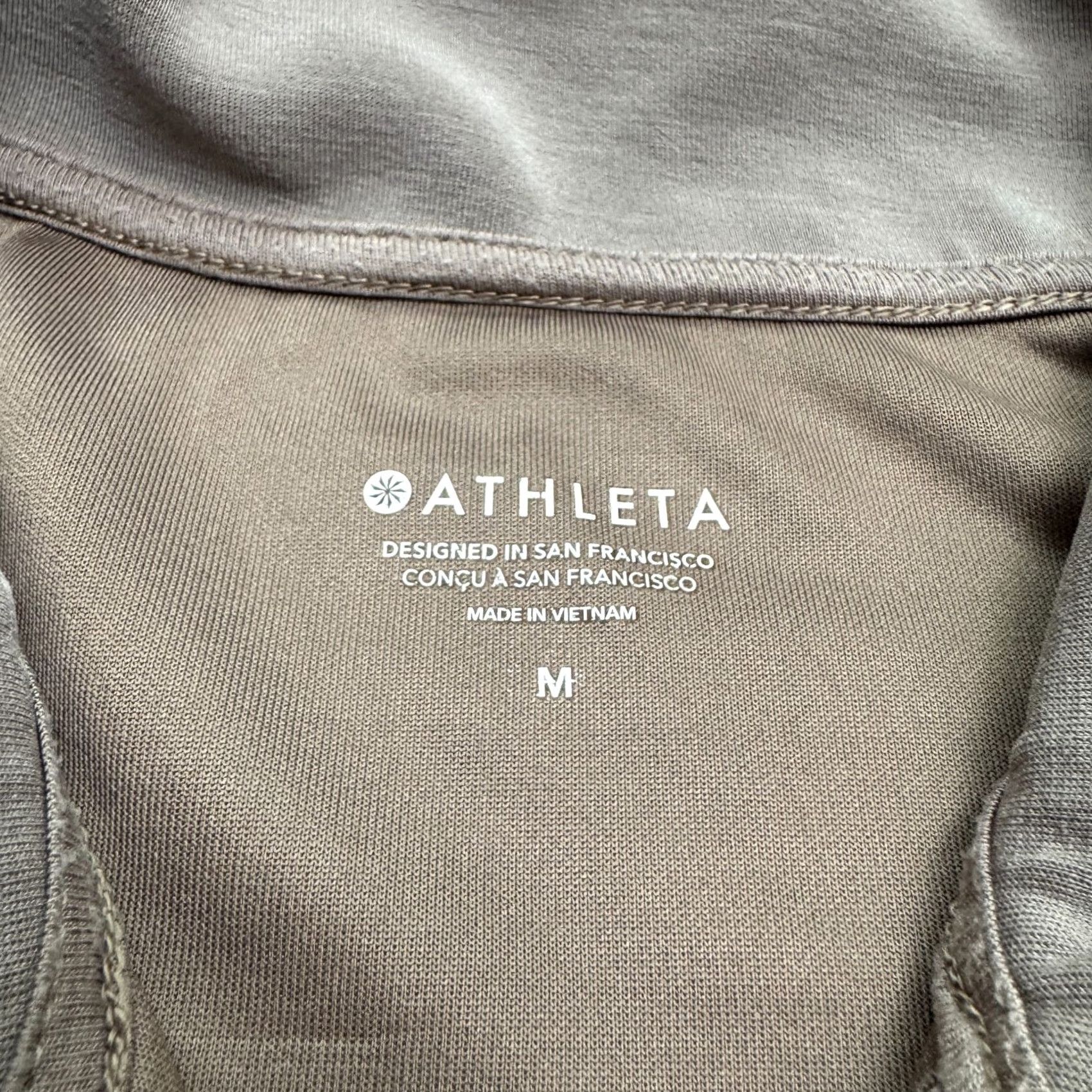 Athleta Athleta Sweatshirt Womens Medium Taupe Brown 1/2 Zip Mock Neck Pullover Athletic Size M / US 6-8 / IT 42-44 - 6 Thumbnail