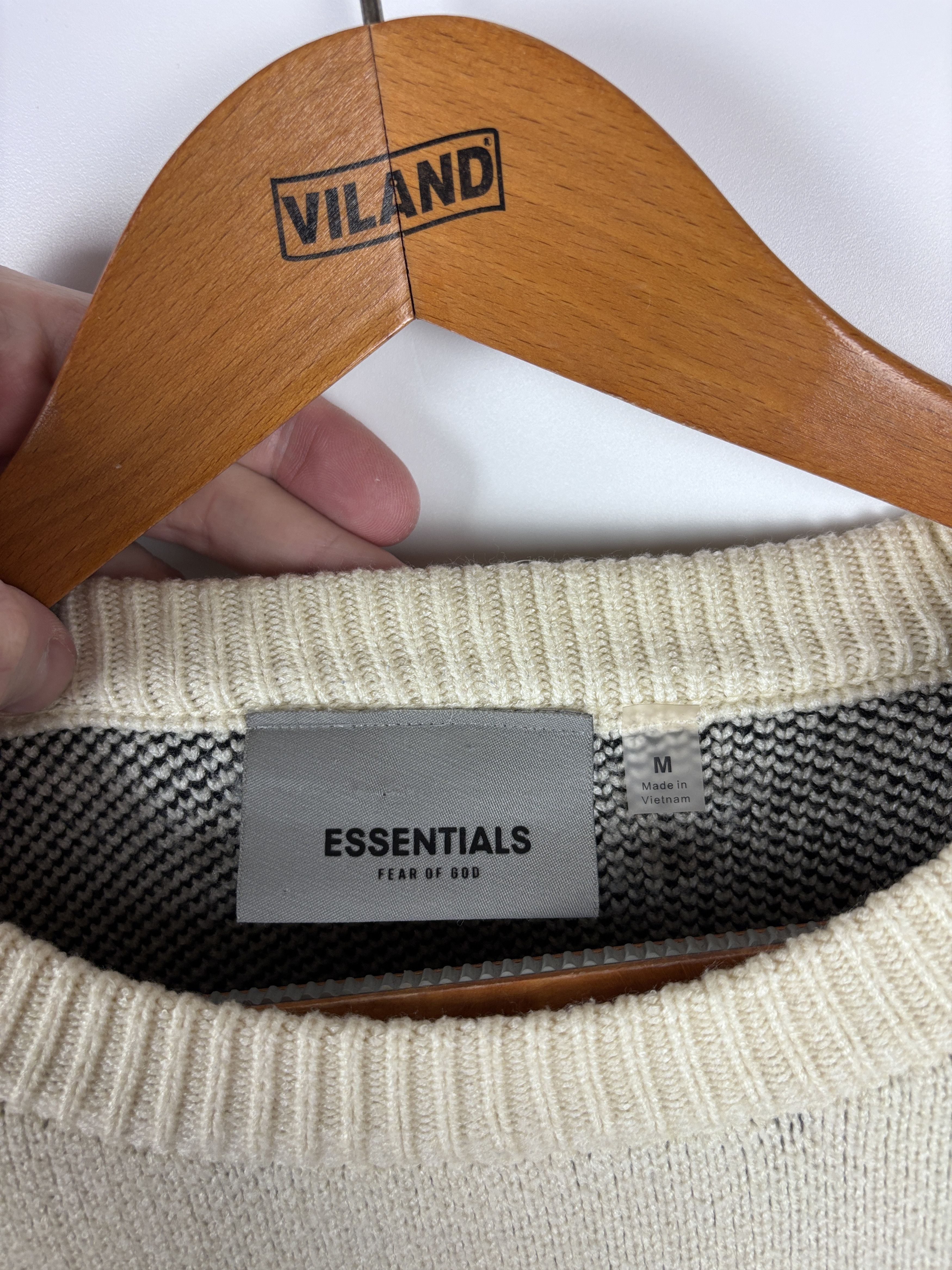 Essentials Essentials Fear Of God Knit Sweater Pullover Beige Size M Size US M / EU 48-50 / 2 - 9 Thumbnail