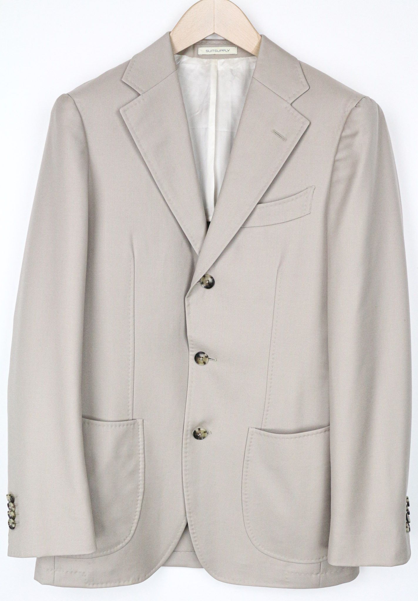 Suitsupply HAVANA UK34R Light Brown Slim Wool Blazer 73544 Size 34R - 1 Thumbnail