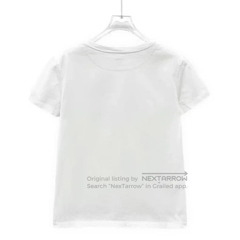 Hermes Hermes White Pocket Embroidered Cotton Short-Sleeve T-Shir Size XS / US 0-2 / IT 36-38 - 2 Thumbnail