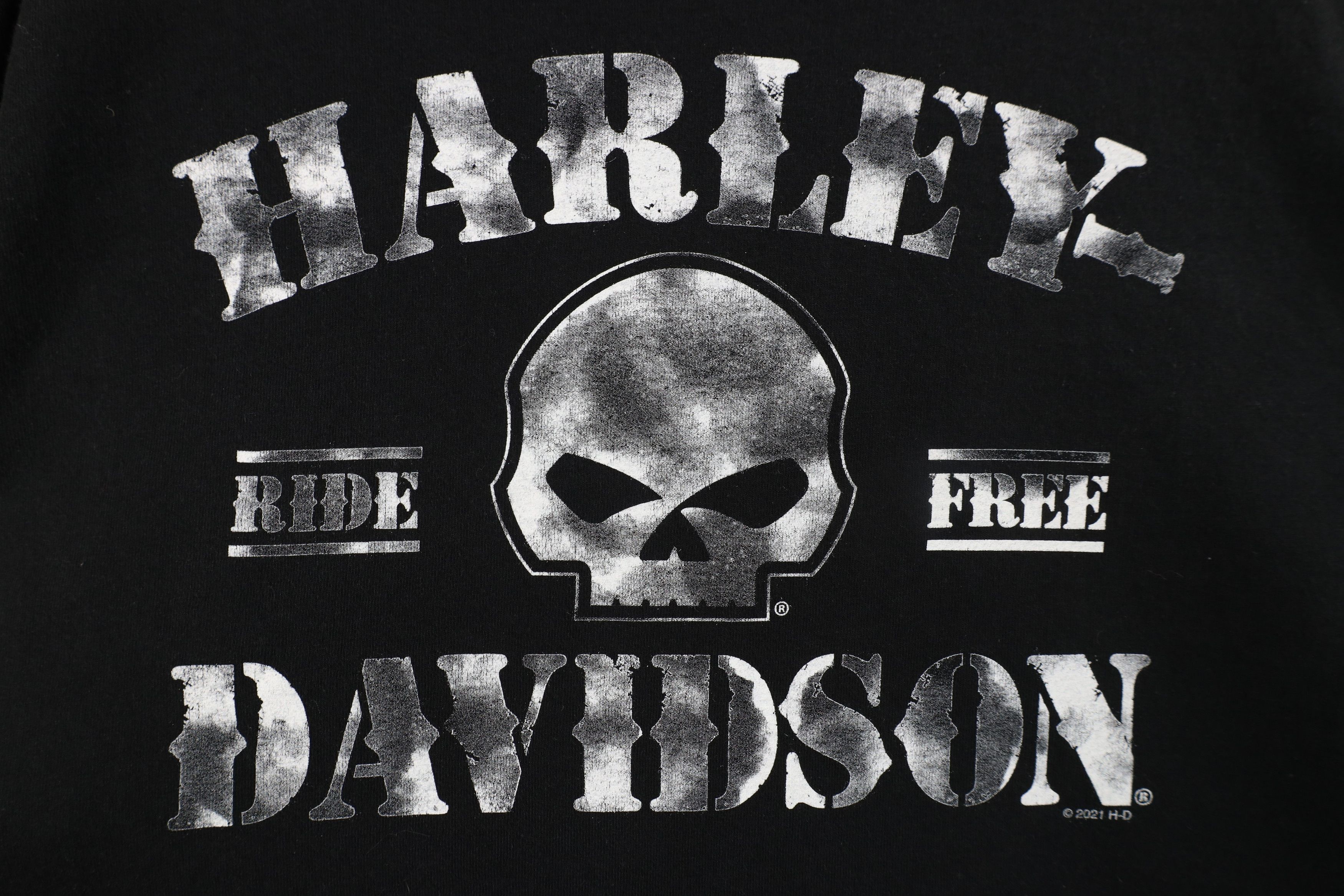 Harley Davidson × Vintage Y2K Harley Davidson Skull Stencil Short Sleeve T-Shirt Size US XXL / EU 58 / 5 - 4 Thumbnail
