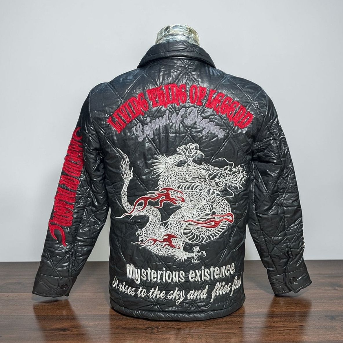 Japanese Brand Hanatabi Gakudan Embroided Sukajan Puffer Jacket Size US M / EU 48-50 / 2 - 2 Thumbnail