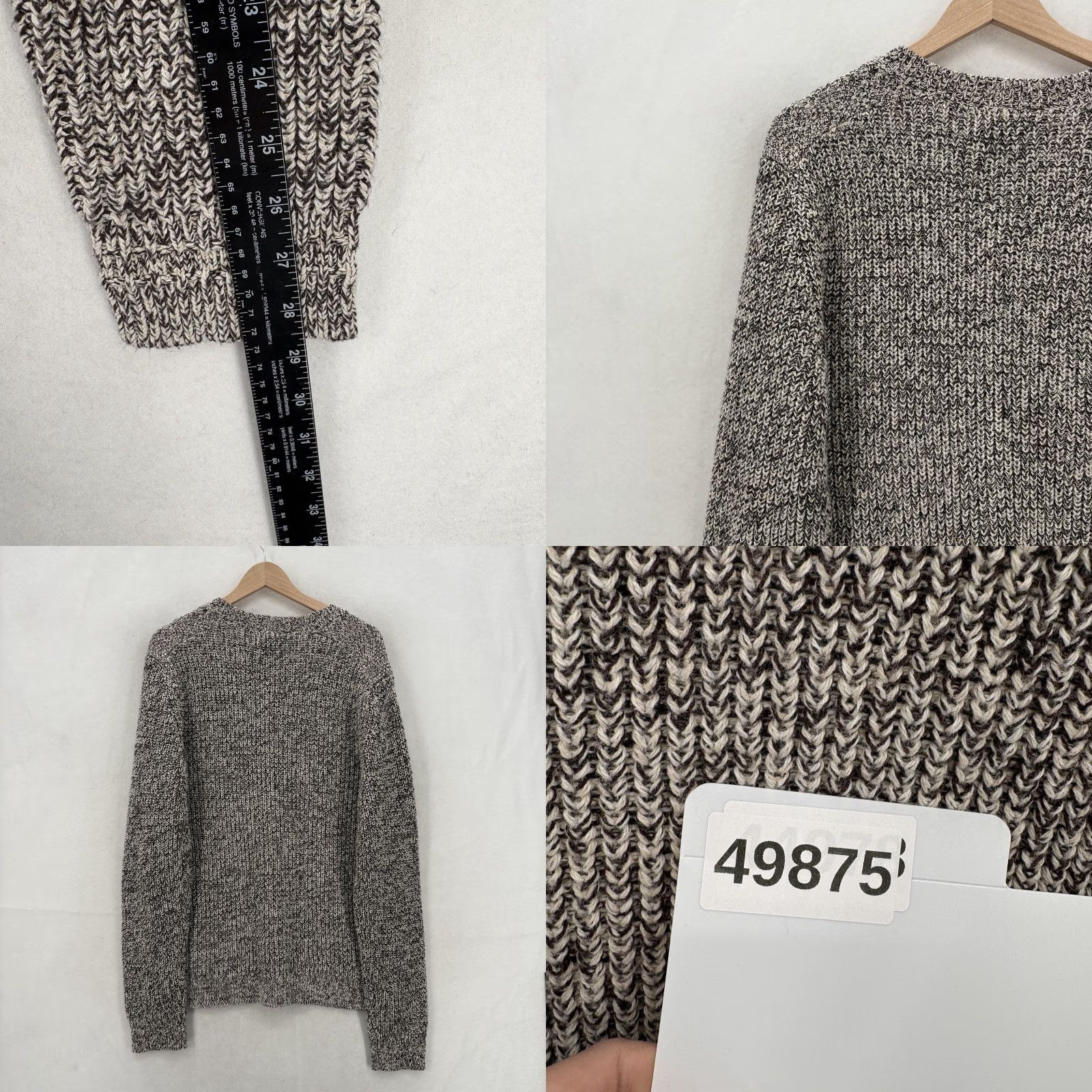 Lucky Brand Lucky Brand Sweater Womens Large Gray Acrylic Chunky Knit Crewneck Pullover NWT Size L / US 10 / IT 46 - 9 Thumbnail