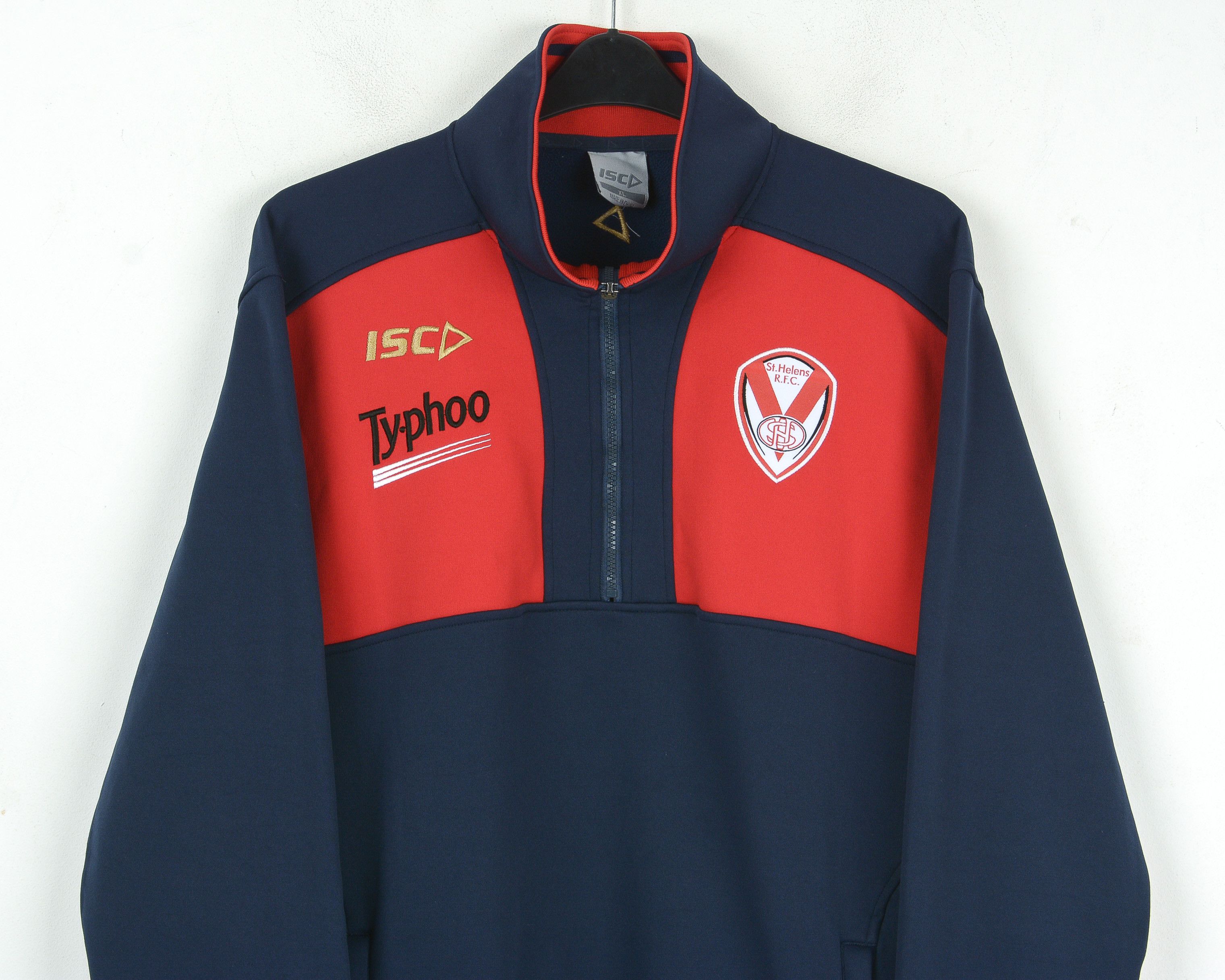 Vintage ISC St Helens Jumper Sweater Sweatshirt Zip Rugby League Size US XL / EU 56 / 4 - 2 Thumbnail