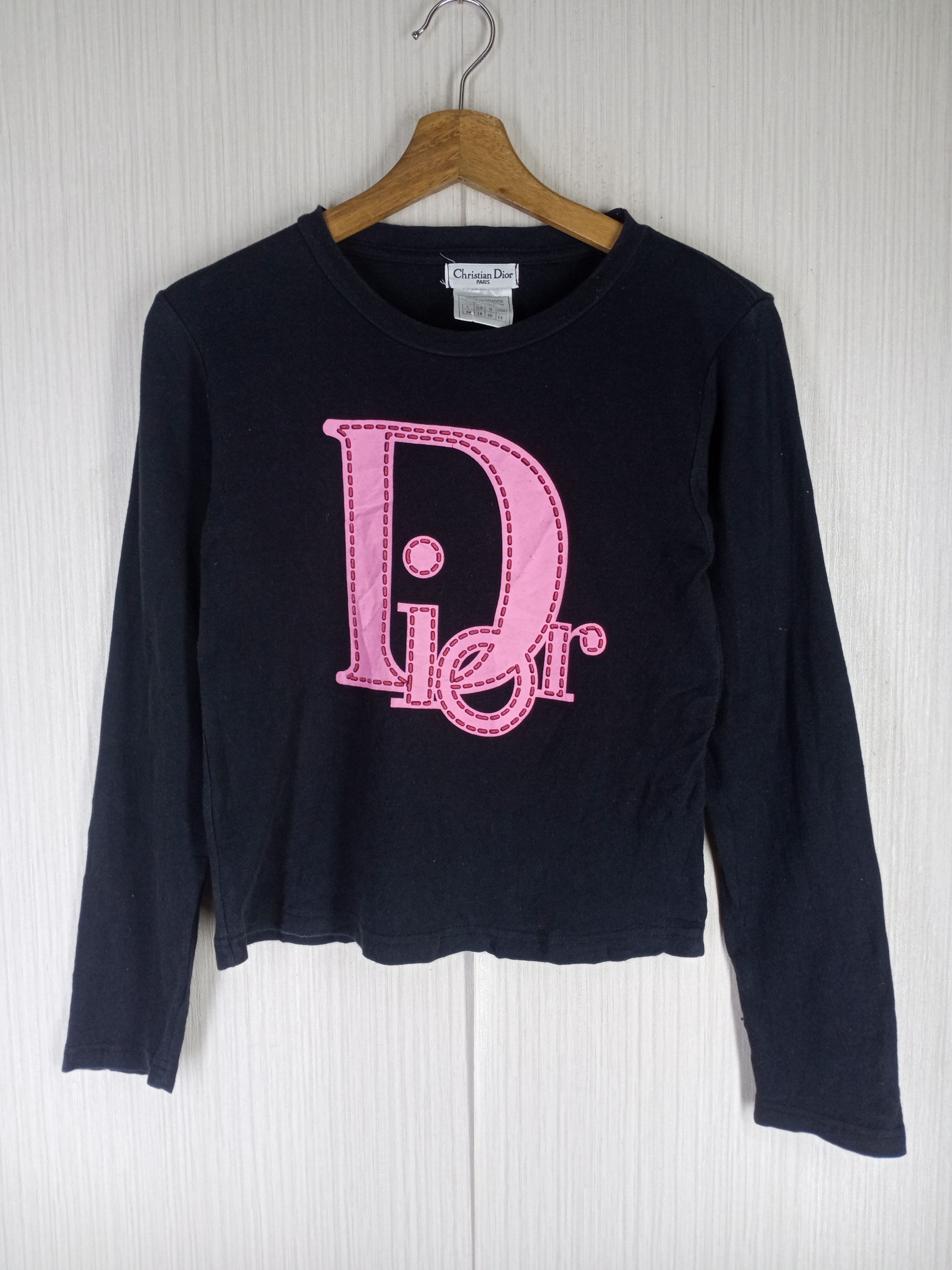 Christian Dior Monsieur Rare Vintage Christian Dior Long Sleeve Tshirt Size S / US 4 / IT 40 - 1 Thumbnail