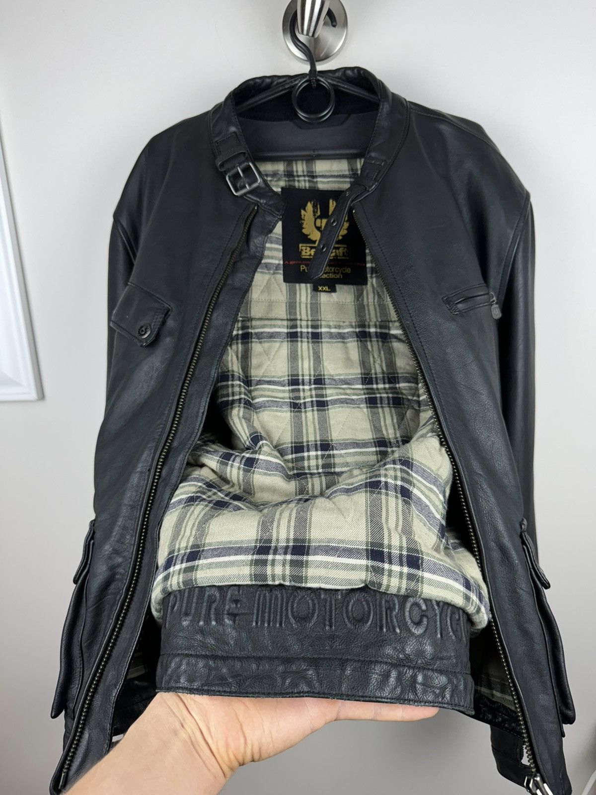 Belstaff Leather bomber jacket Belstaff original casual biker item Size US XL / EU 56 / 4 - 4 Thumbnail