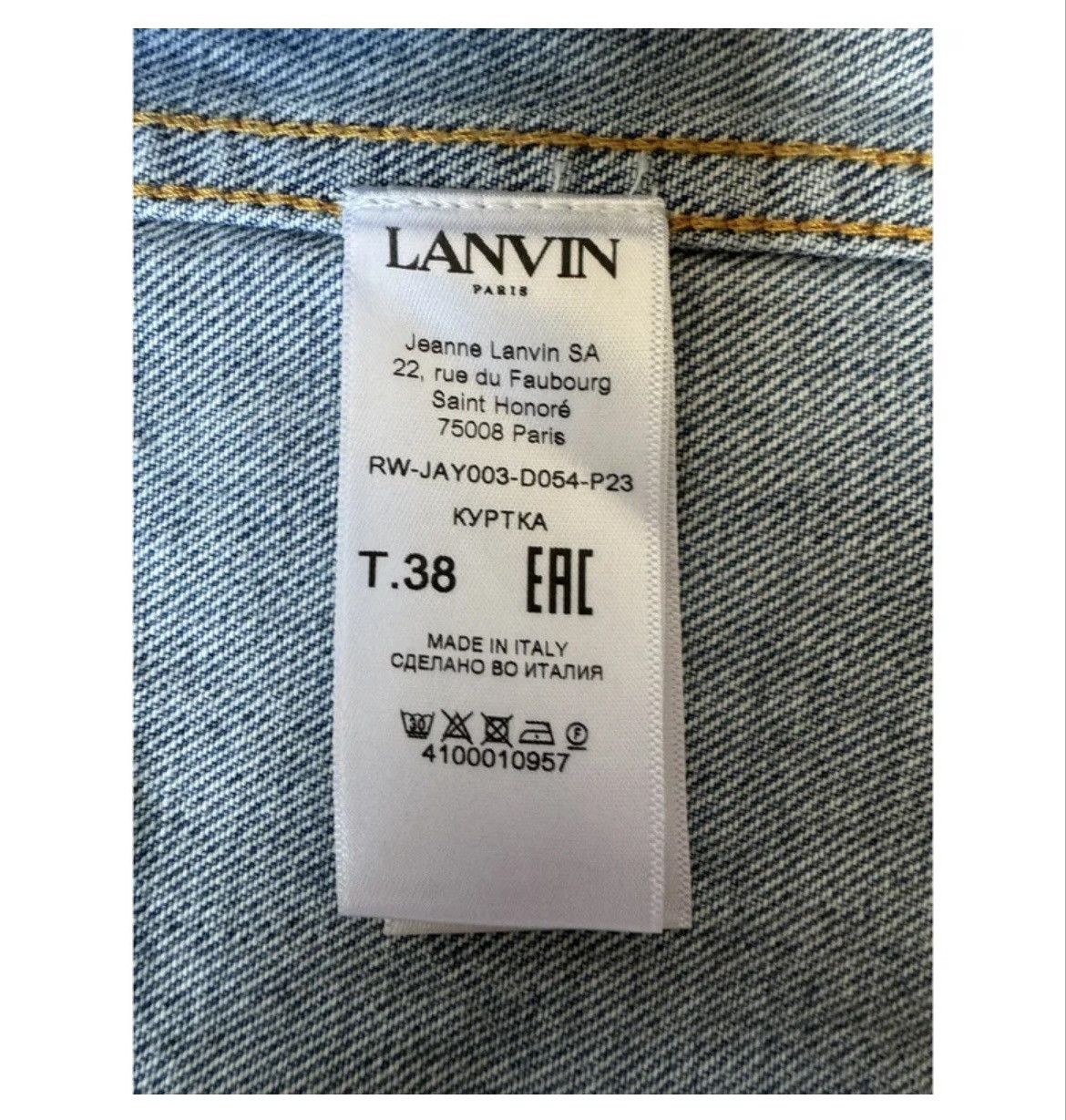 Lanvin Lanvin Botanica long sleeve denim jacket Size XS / US 0-2 / IT 36-38 - 3 Thumbnail
