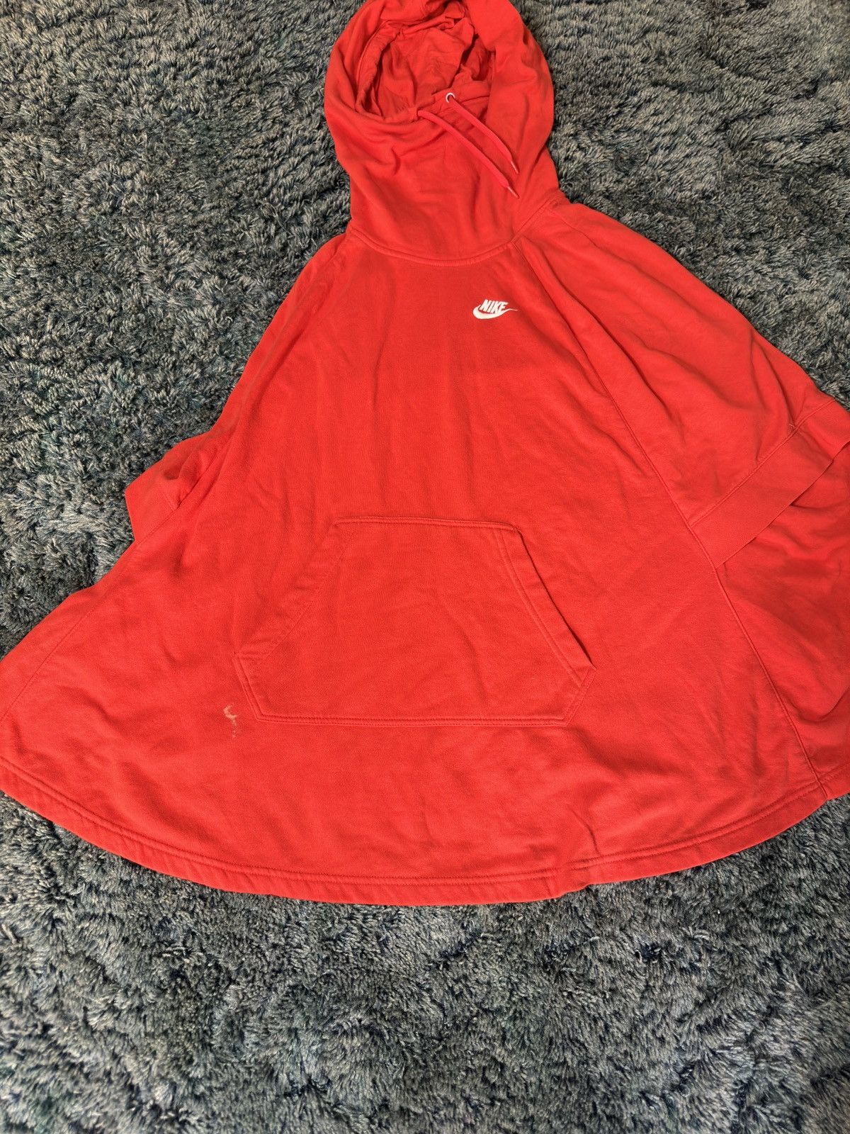 Nike Rare Women Oversized Poncho Orange Nike Hoodie S Pullover Size S / US 4 / IT 40 - 3 Thumbnail