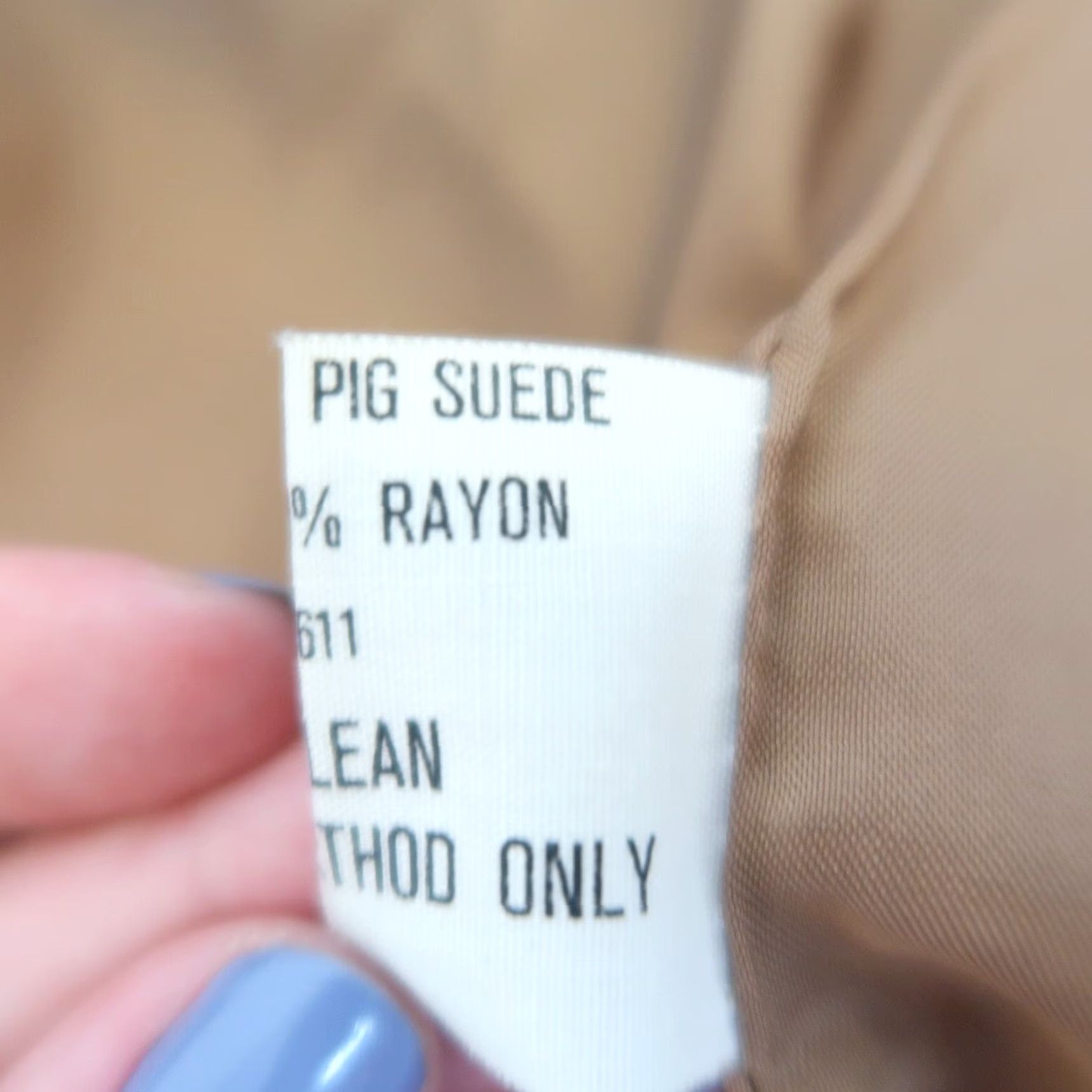 Vintage VINTAGE 80s Petite Sophisticate Suede Leather Jacket S Taupe Brown Pig Suede Waterfall Collar Casual Womens Size S / US 4 / IT 40 - 8 Thumbnail
