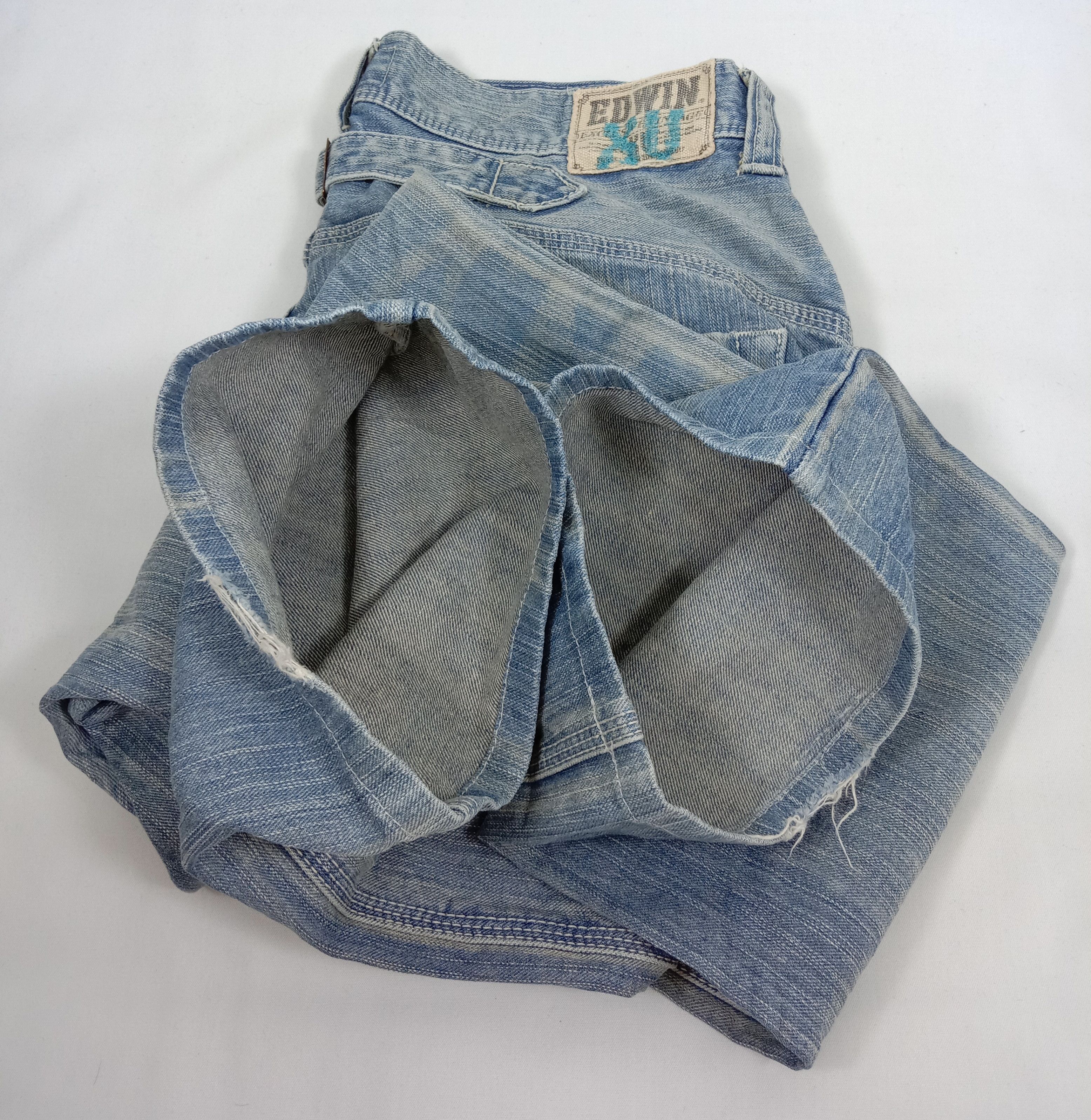 Edwin Vintage Edwin XV Buckle Back Patched Flare Jeans Size US 34 / EU 50 - 15 Thumbnail