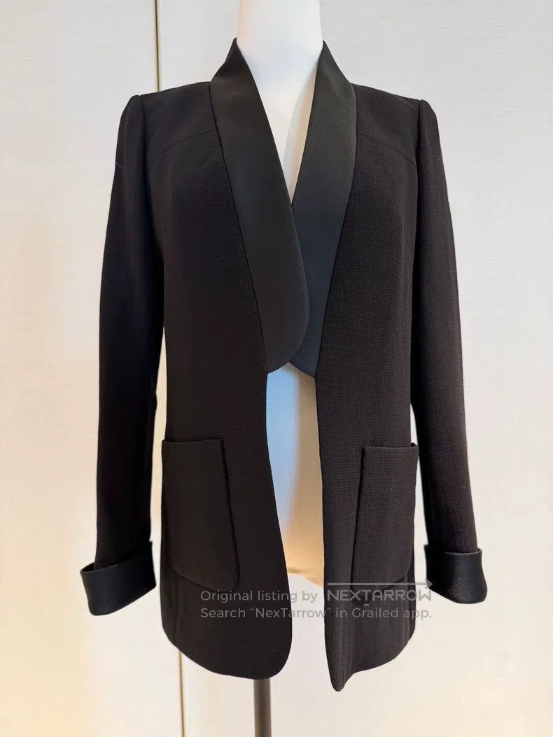 Chanel Chanel 18 Spring and Summer Black Wool Satin Suit Jacket Size XS / US 0-2 / IT 36-38 - 1 Thumbnail