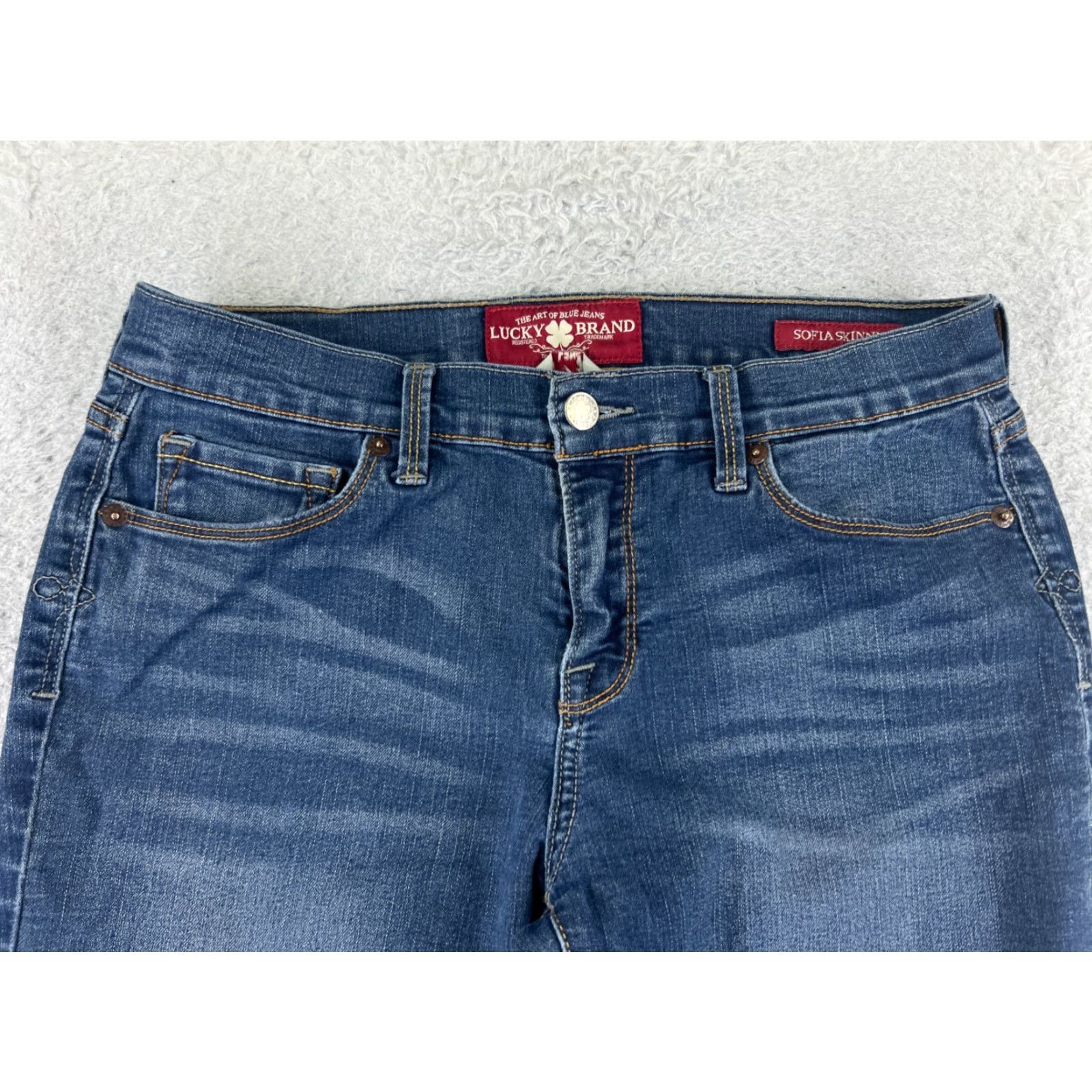 Lucky Brand Lucky Brand Jeans Skinny Blue Denim 25 27in 27in 27x27 Regular 8 Womens 90s Designer Baggy? Size 30" / US 8 / IT 44 - 4 Thumbnail