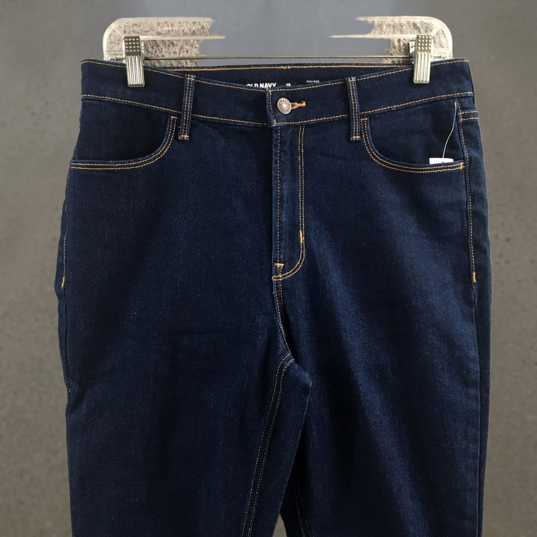 Old Navy Old Navy Skinny Jeans Womens 12 Blue High Rise Dark Wash Zip New Jeans Size 34" / US 12 / IT 48 - 1 Thumbnail