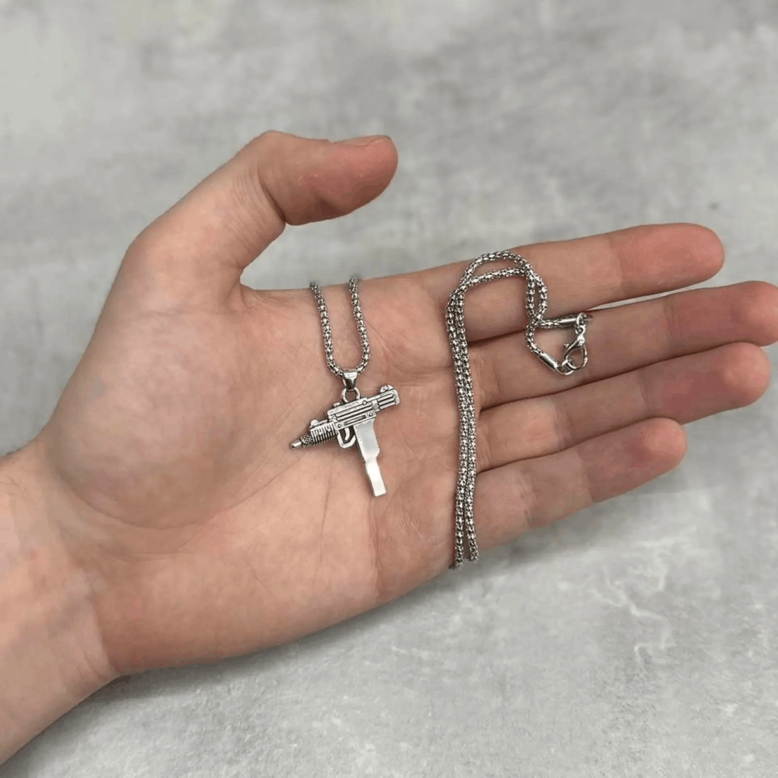 Other Y2k silver mini uzi necklace Size ONE SIZE - 3 Thumbnail