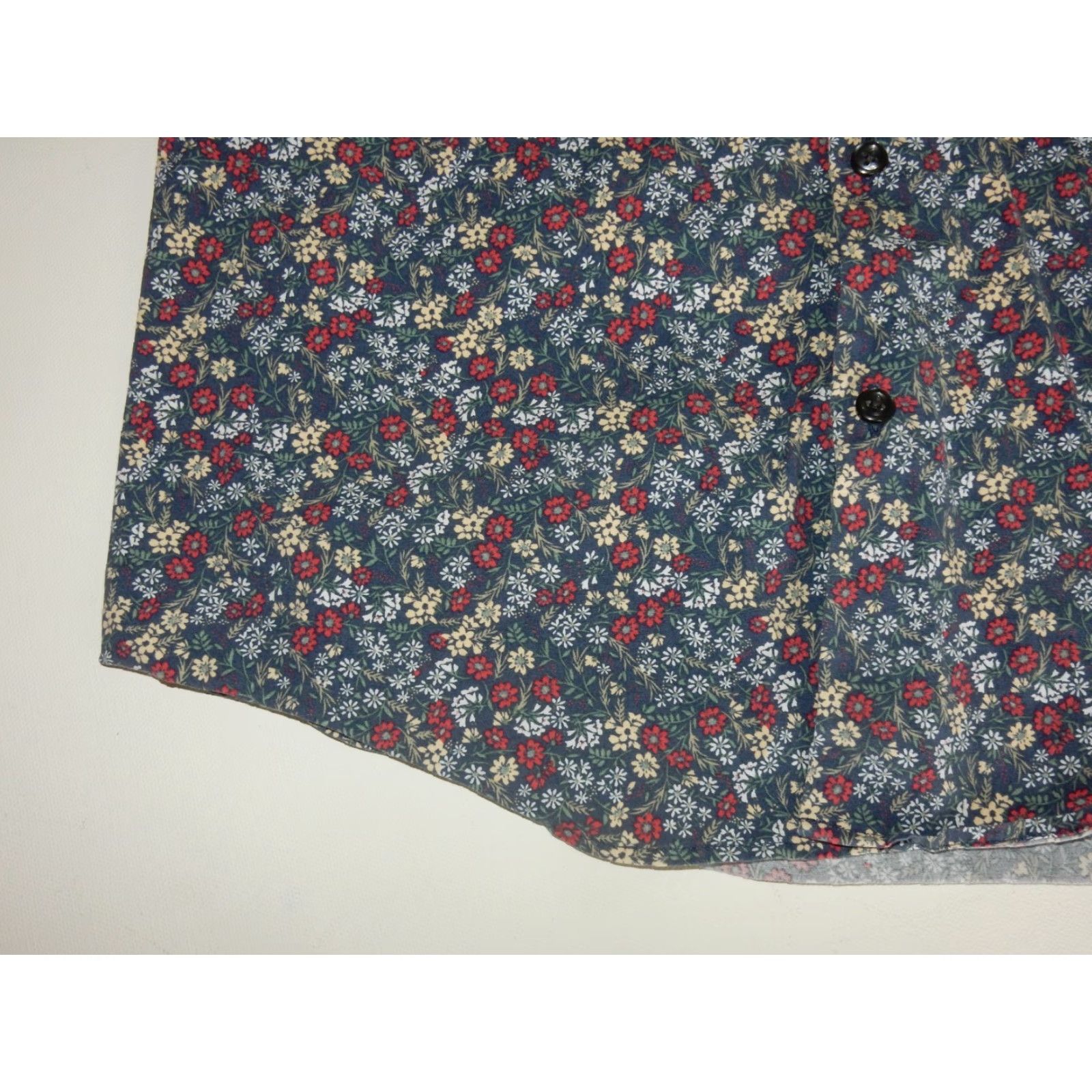 Abercrombie & Fitch VINTAGE Abercrombie & Fitch Men's Short Sleeve Button-Up Shirt Cotton Floral Size M Blue Slim Fit Size US M / EU 48-50 / 2 - 3 Thumbnail