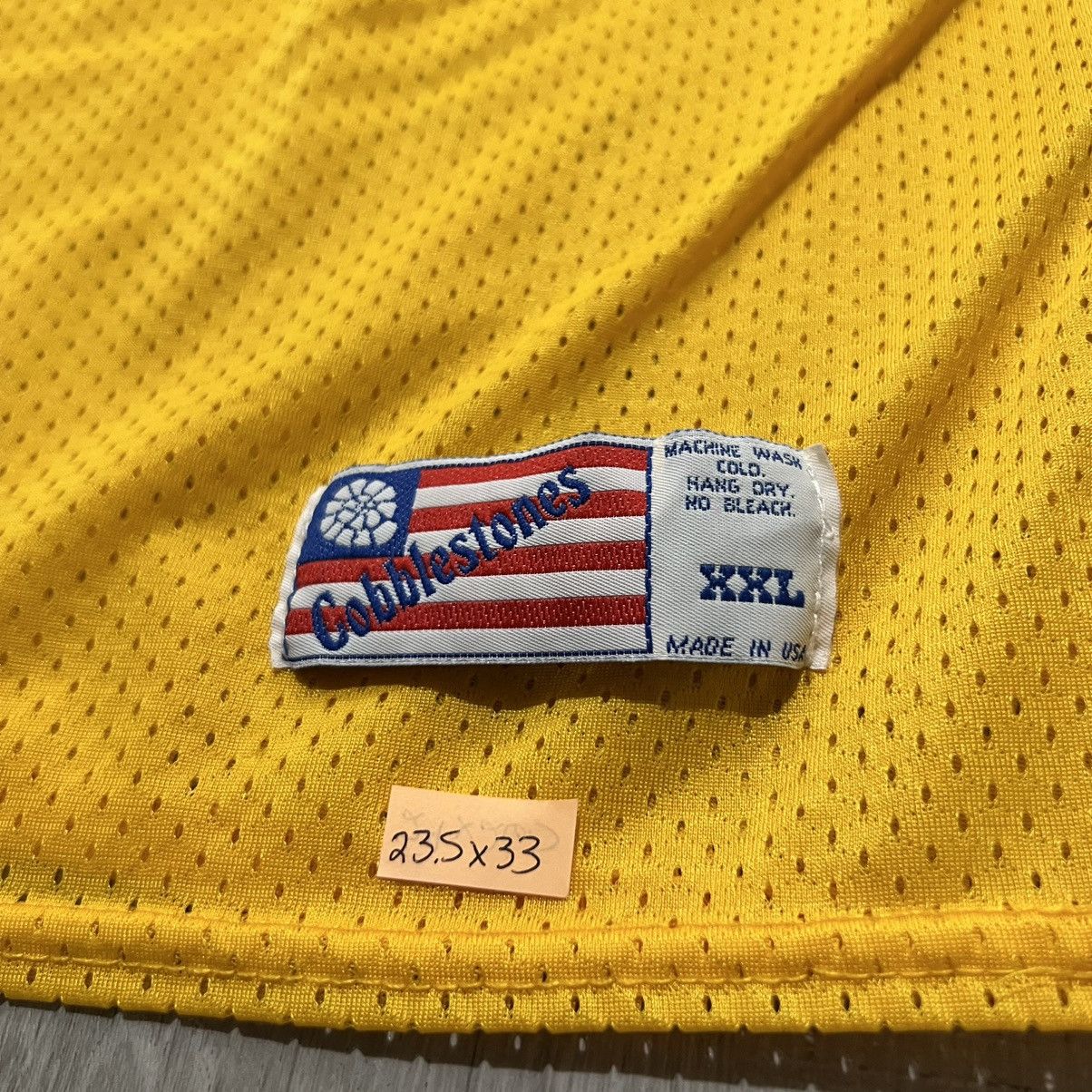 Vintage VTG Alpha Kappa Delta 70s Yellow College Fraternity Jersey Size US XXL / EU 58 / 5 - 4 Thumbnail