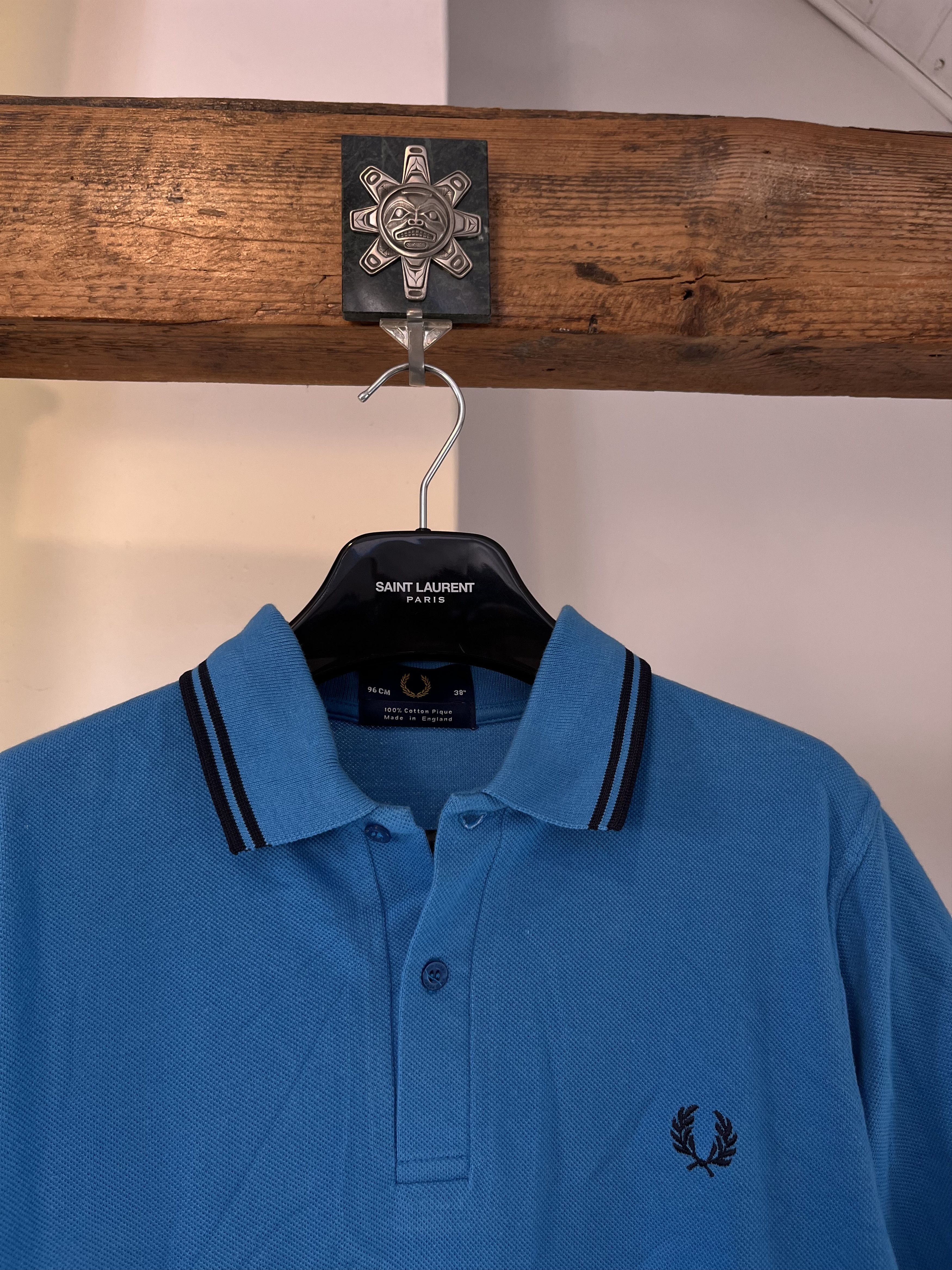 Fred Perry × Vintage Fred Perry Blue Polo Casual Y2k Style Made in England Size US M / EU 48-50 / 2 - 3 Thumbnail