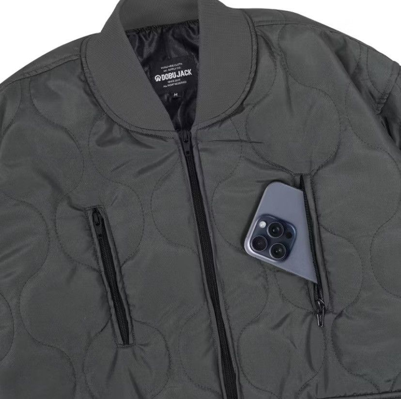 Other Bomber jacket quilting Dobby gray streetwear Size US M / EU 48-50 / 2 - 4 Thumbnail
