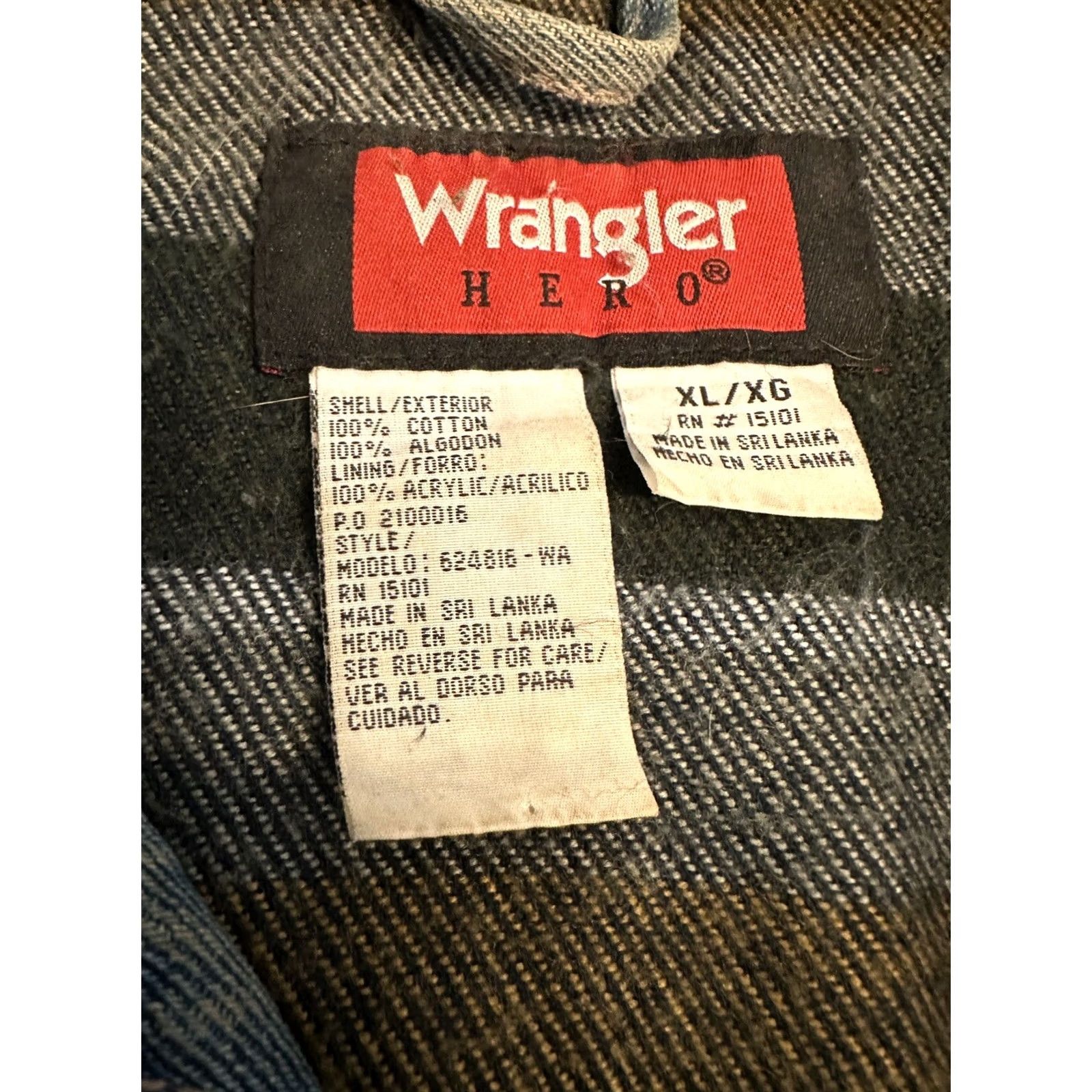 Wrangler VINTAGE Wrangler Hero Blanket Lined Denim Jacket XL Men Blue Bomber Western Lined Jacket Size US XL / EU 56 / 4 - 3 Thumbnail