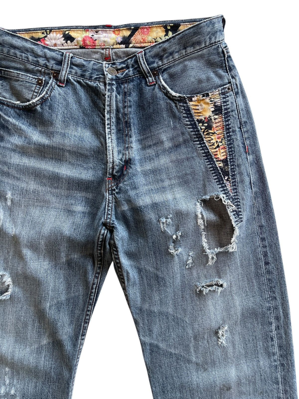 Vintage Japanese Distressed Vintage Denim Size US 30 / EU 46 - 5 Thumbnail