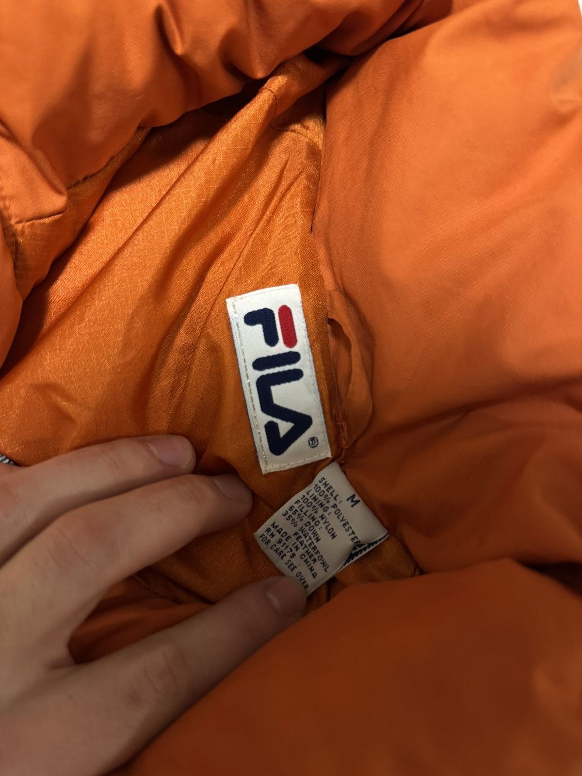 Fila × If Six Was Nine × Vintage Vintage Fila Puffer Orange Down Jacket Size US M / EU 48-50 / 2 - 3 Thumbnail