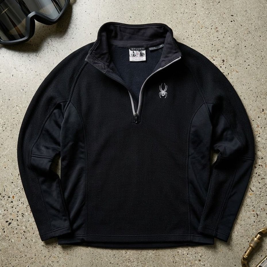 Spyder Spyder Core Sweater Men's Large Black 1/4 Zip Pullover Fleec Size US L / EU 52-54 / 3 - 3 Thumbnail
