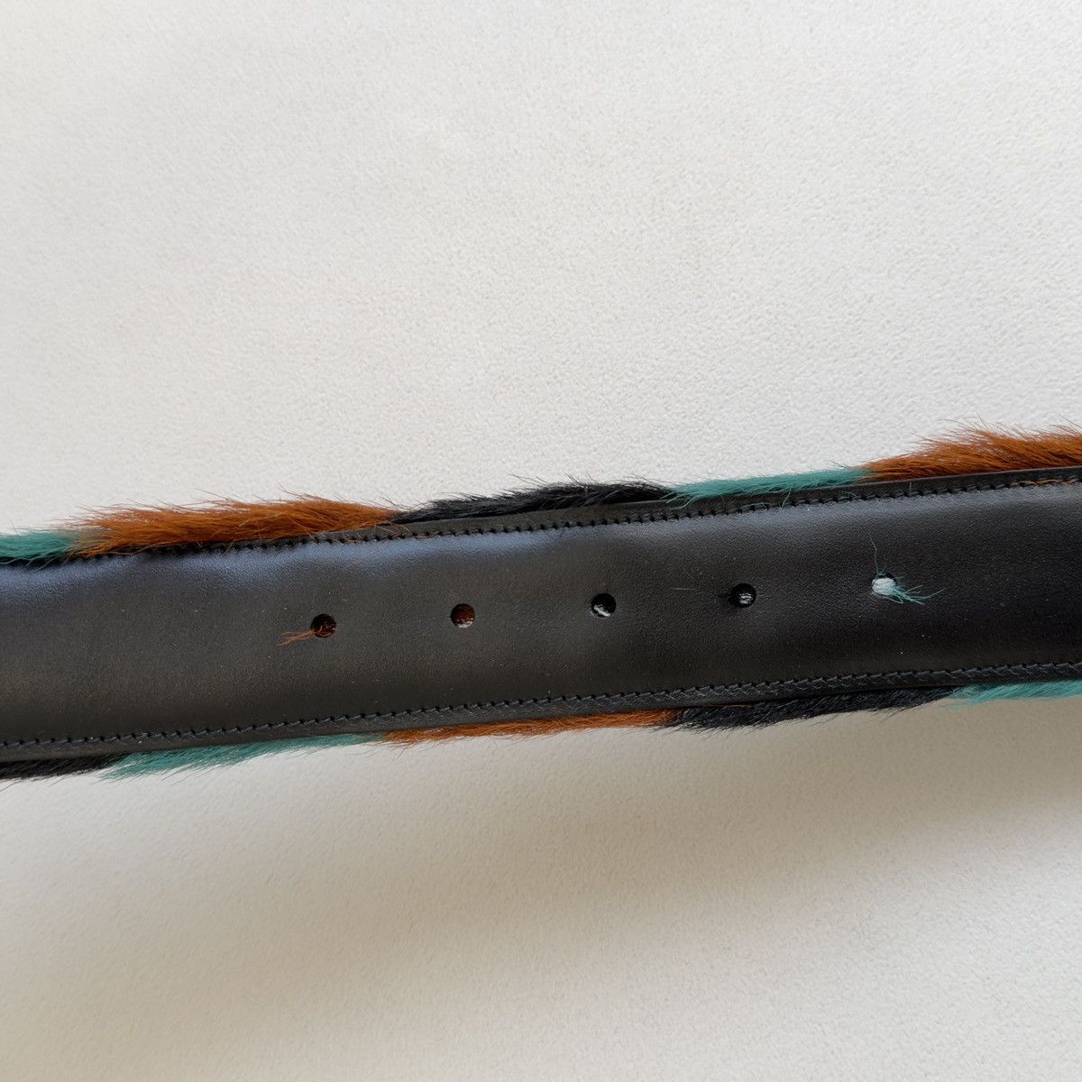 Prada A/W 17 Multicoloured Fur Belt Size 32 - 18 Thumbnail