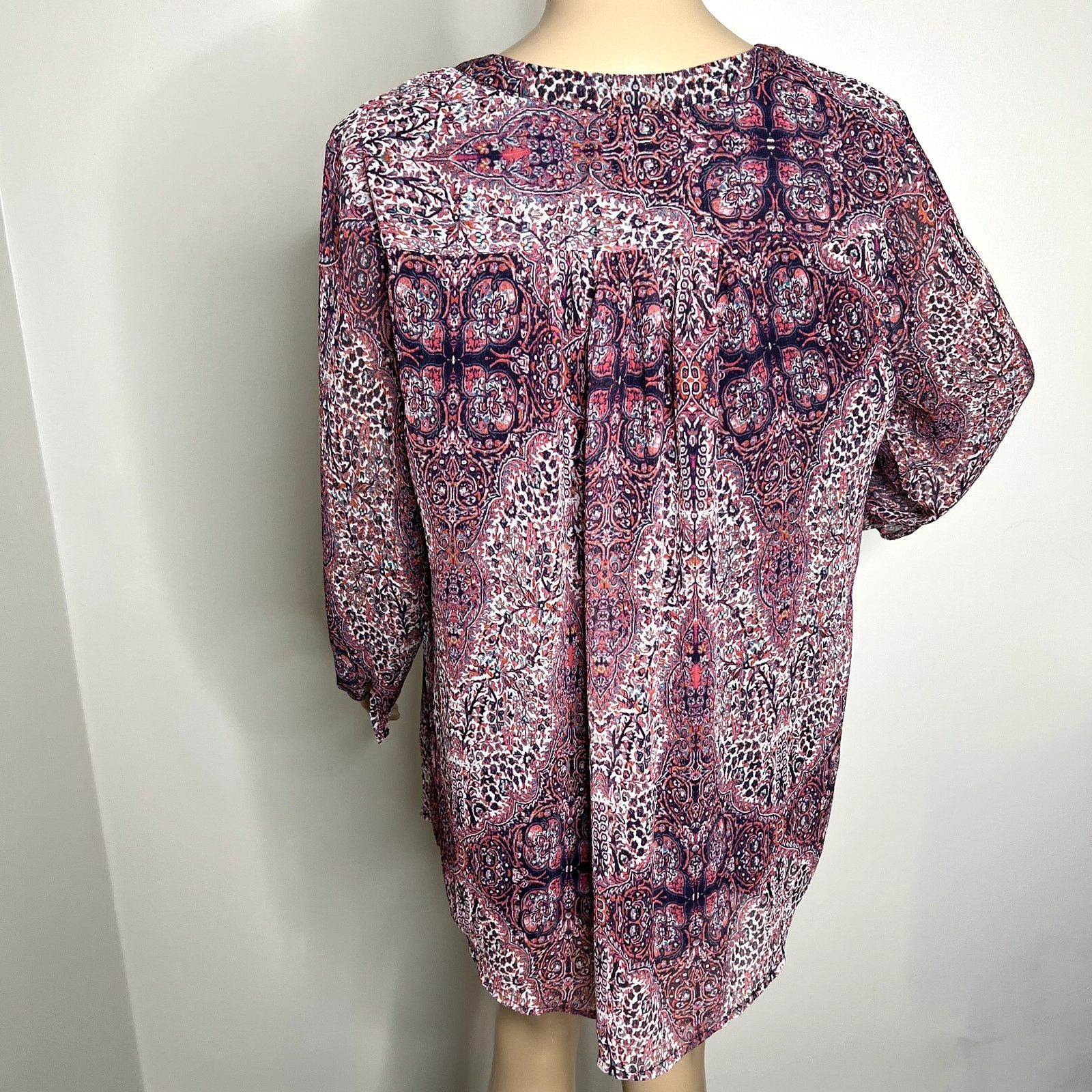 St. Johns Bay St John's Bay Patterned Peasant Top Size XL / US 12-14 / IT 48-50 - 3 Thumbnail