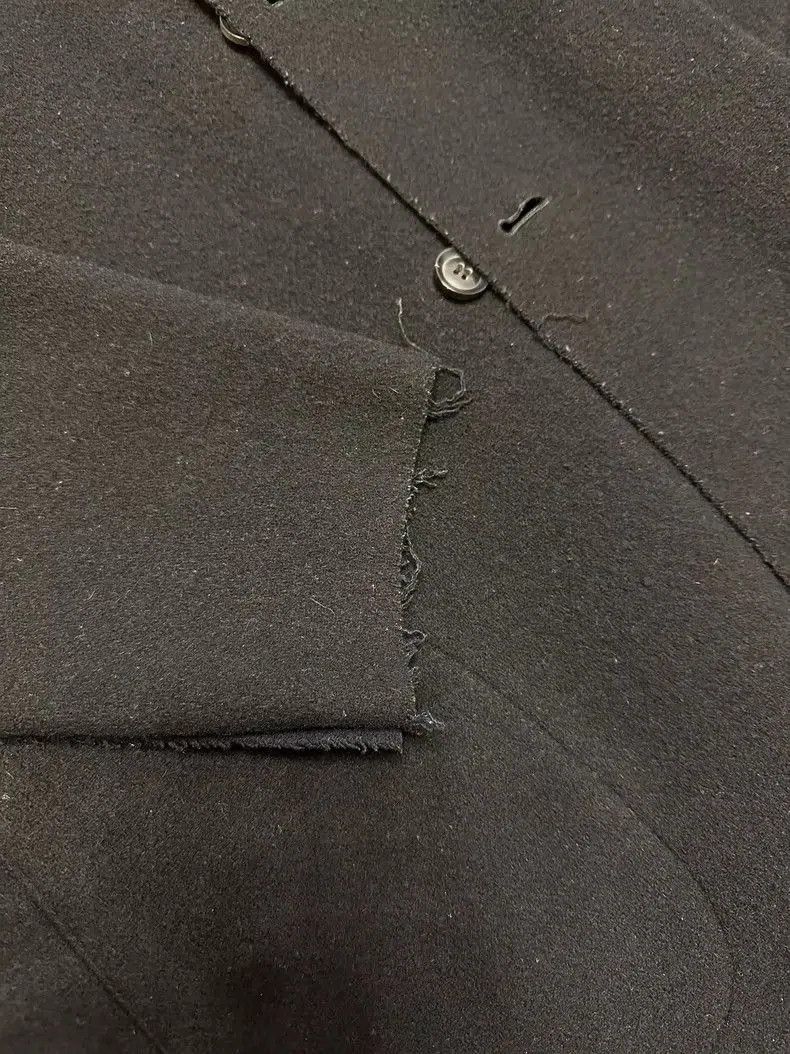 Yohji Yamamoto Yohji Yamamoto Long Wool Coat Black Blue Size US M / EU 48-50 / 2 - 2 Thumbnail